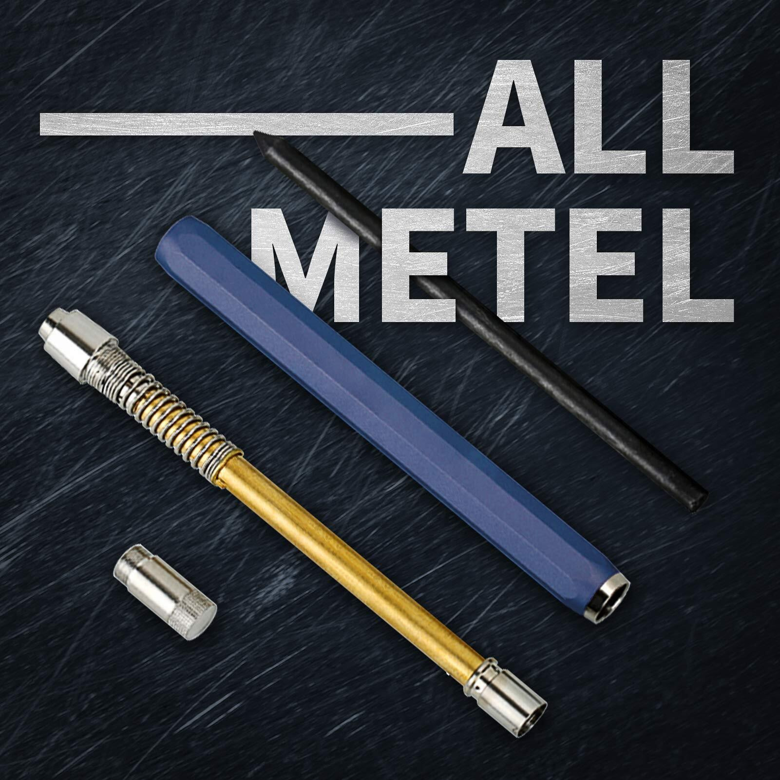 Oasis-X 5.6Mm Mechanical Pencil Lead Holder With Clip Metal Mechanical Clutch With Built-In Sharpener Automatic Graphite Pencil Lead Pencil For Construction  Draft Drawing  Crafting  Art Sketching