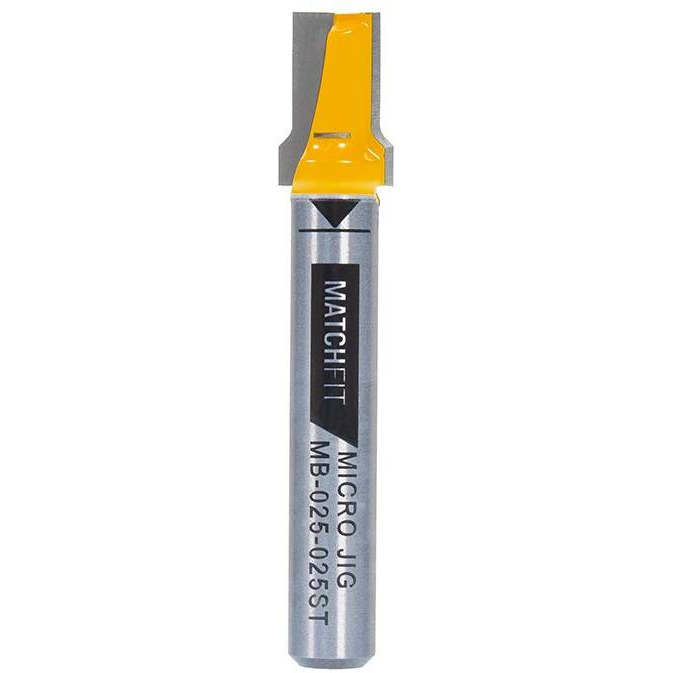 Microjig Matchfit Mb-025-025St Relief 1/4"" Shank 1/4"" Straight Router Bit