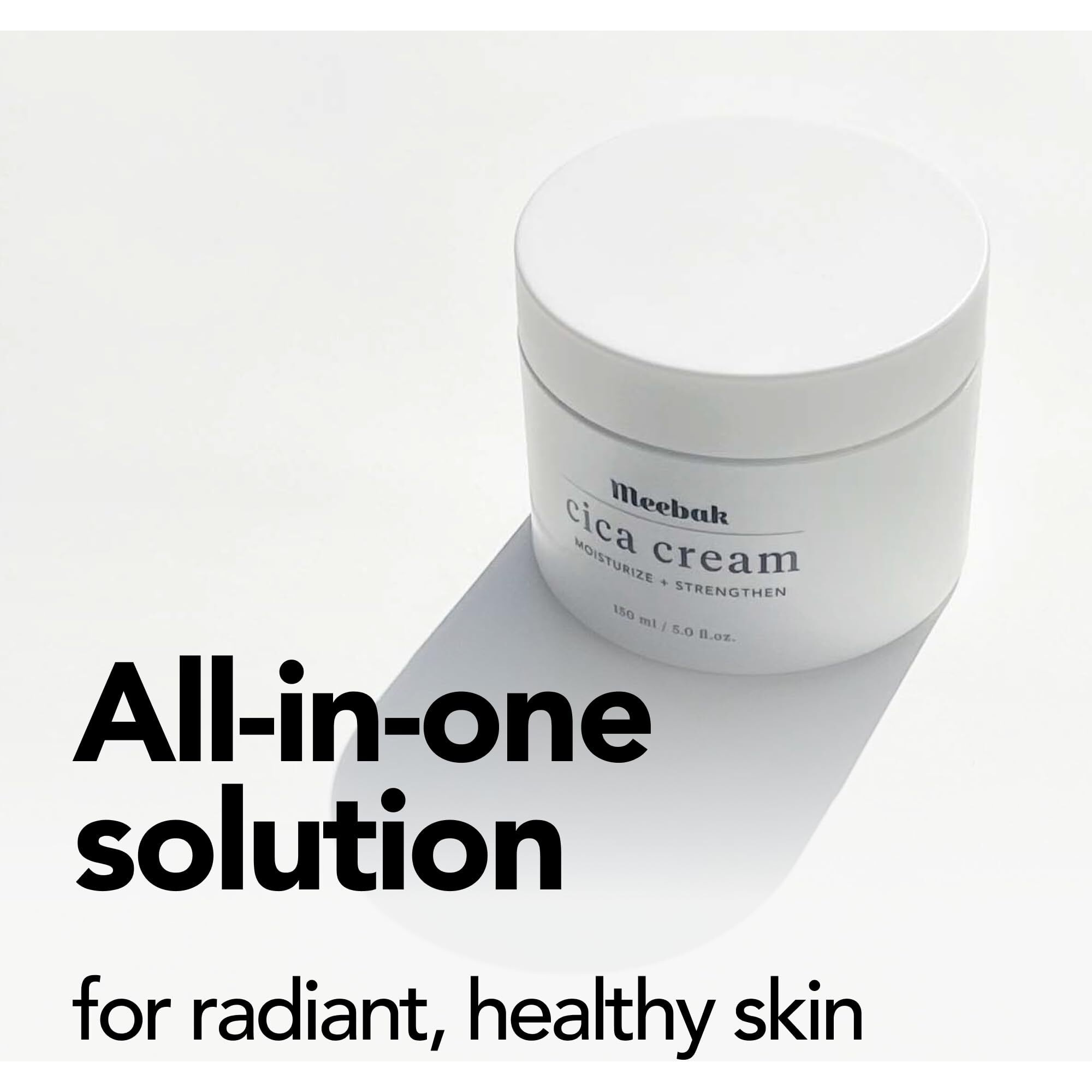 Meebak Cica Korean Face Moisturizer 5 Fl Oz For Women | Korean Face Moisturizer For Sensitive Skin  Anti-Aging Night Cream With Retinol  Hyaluronic Acid | Calming & Repairing Skin | Large Size