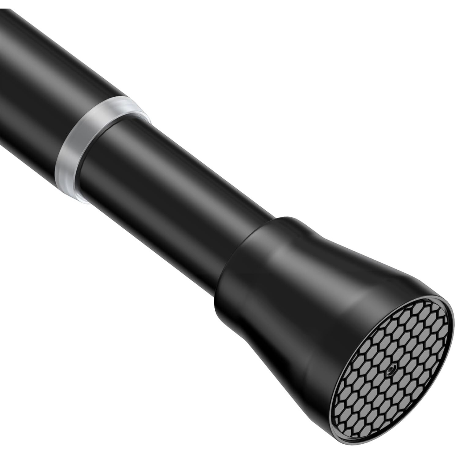 Fvonzn Black Shower Curtain Rod - Premium Adjustable 33-59 Inch Tension Curtain Rod  No Drill  Non-Slip  Spring Tension Shower Rod For Bathroom