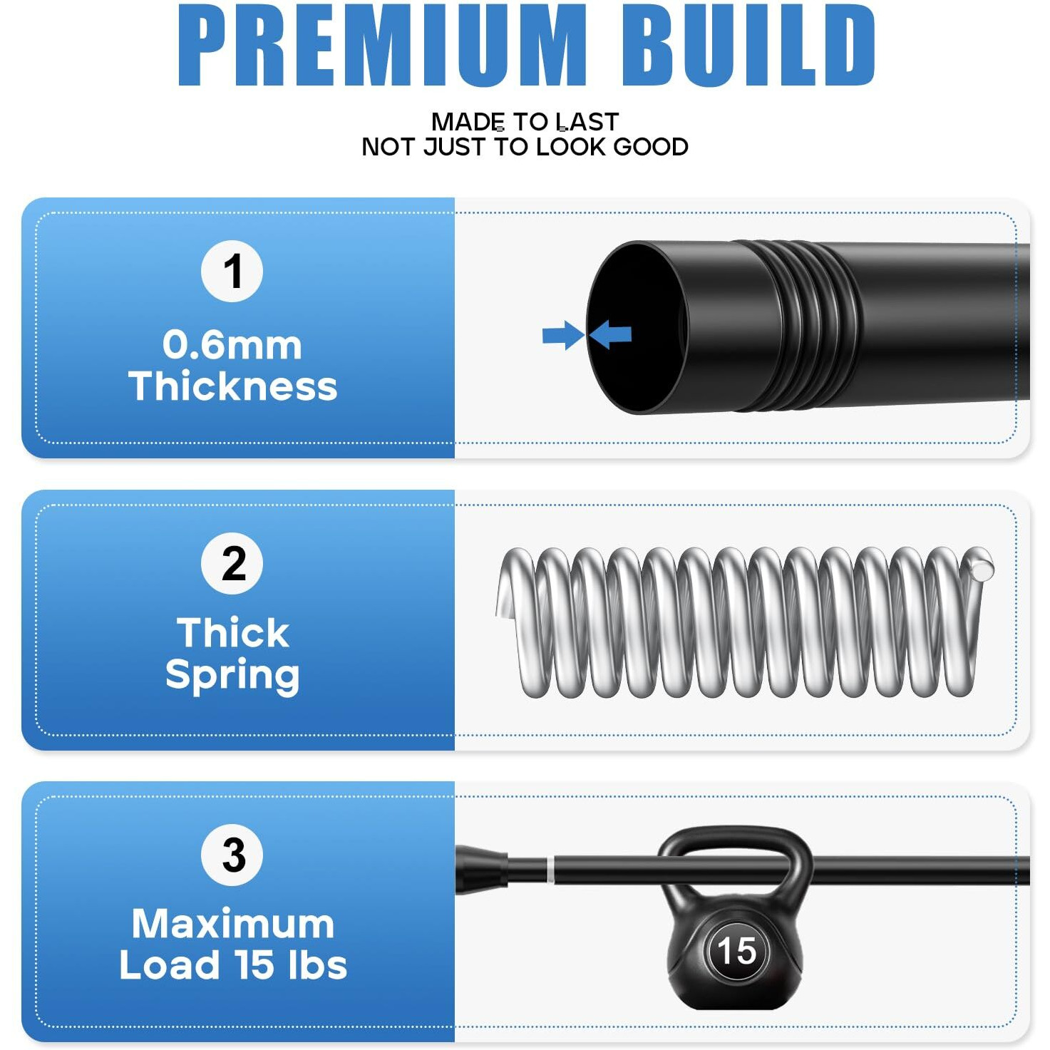 Fvonzn Black Shower Curtain Rod - Premium Adjustable 33-59 Inch Tension Curtain Rod  No Drill  Non-Slip  Spring Tension Shower Rod For Bathroom