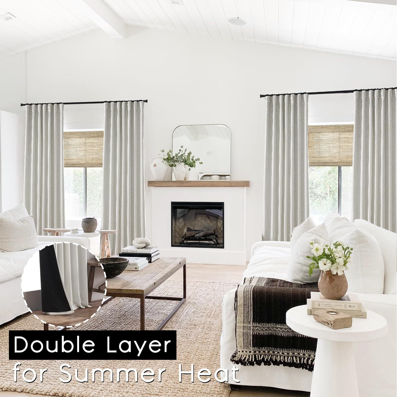 Panelsburg 96 Inch Curtains 2 Panel Set 8Ft Long Blackout Room Darkening 8 Ft Floor Length Curtains For Bedroom