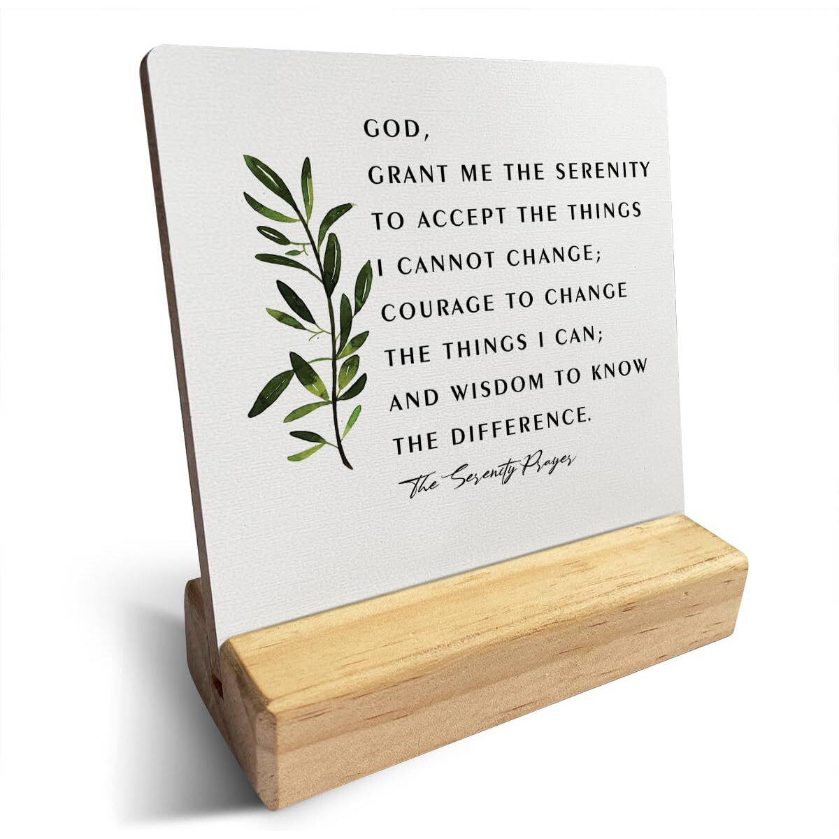 Inspirational Quote Country The Serenity Prayer Wooden Plaque Sign Desk Decor Rustic Christian Desk Sign Decor For Home Office 4 X 4 Inches