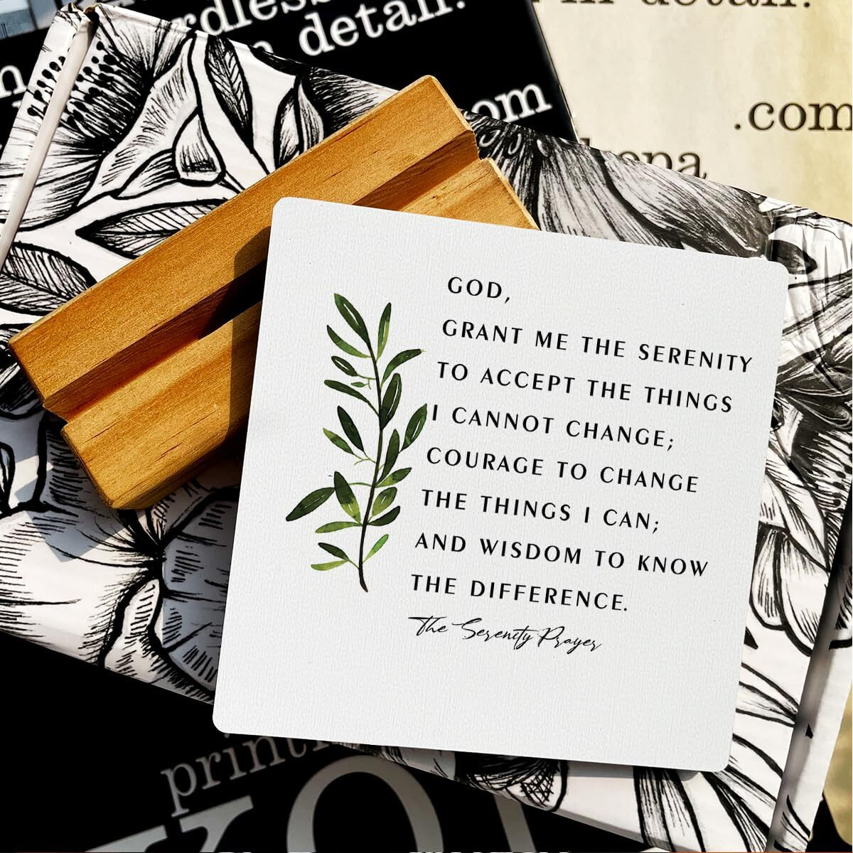 Inspirational Quote Country The Serenity Prayer Wooden Plaque Sign Desk Decor Rustic Christian Desk Sign Decor For Home Office 4 X 4 Inches