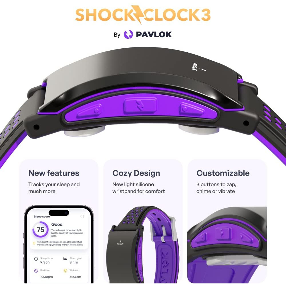 Shock Clock 3 | Best Alarm For Heavy Sleepers | Wake Up On Time | No More Snoozing | Don'T Wake Up Your Partner | | Vibrating Alarm | Smart Sleep Tracker