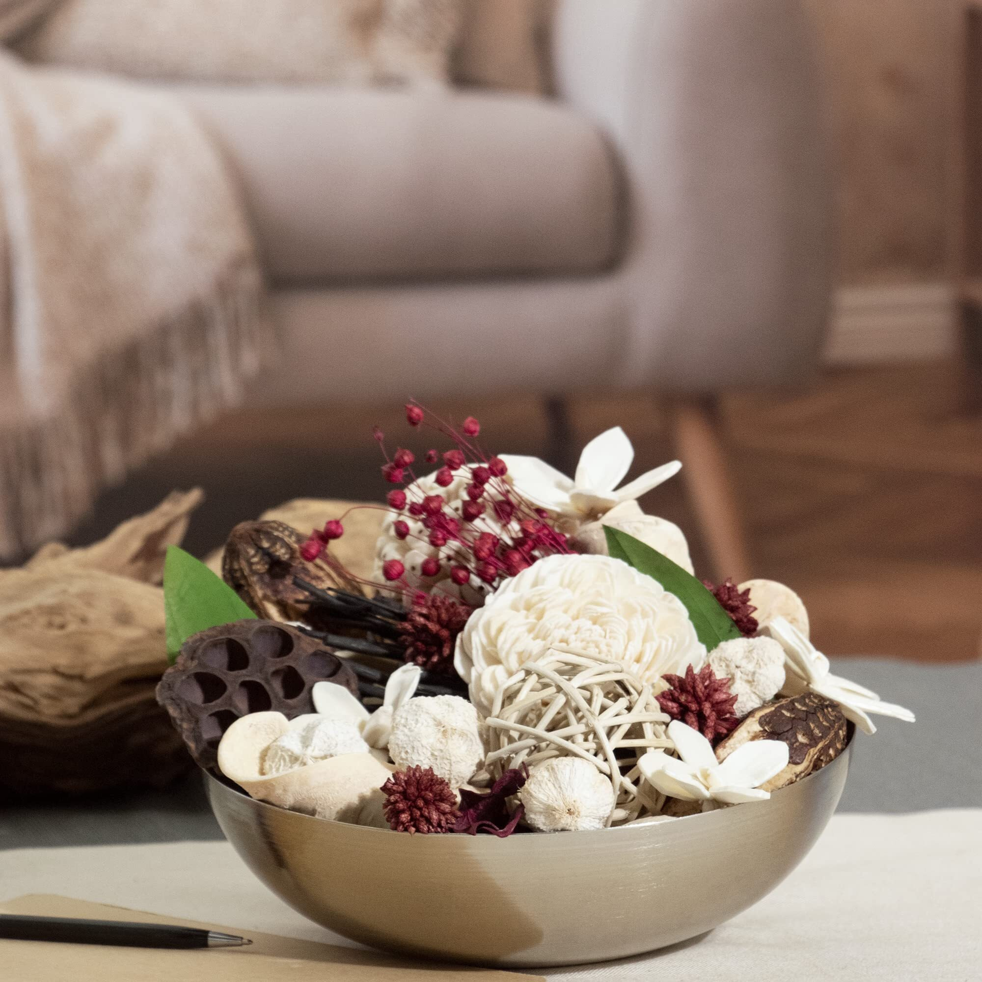 Andaluca Maison Box Fragrance Potpourri Decorative Vase & Bowl Filler Home DCor (Pomegranate Ginger)