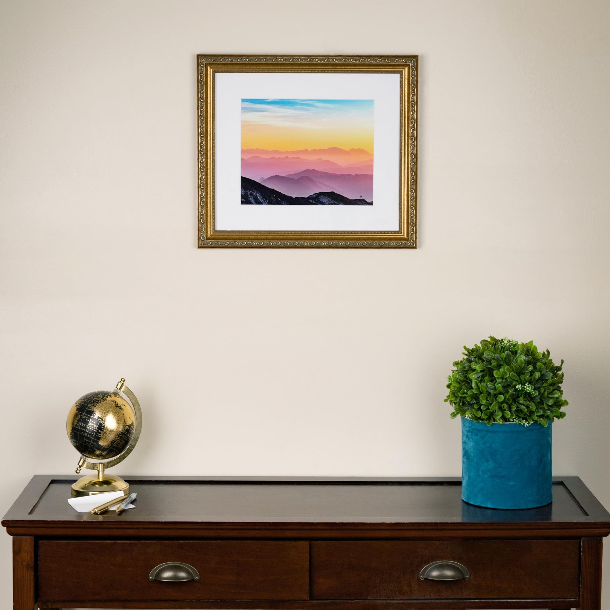 Arttoframes 12X24 Inch Gold Picture Frame  This 14.3 Inch Custom Poster Frame Is Dark Gold - Comes With Economy Acrylic And 1 Backing (3-A4553Io)