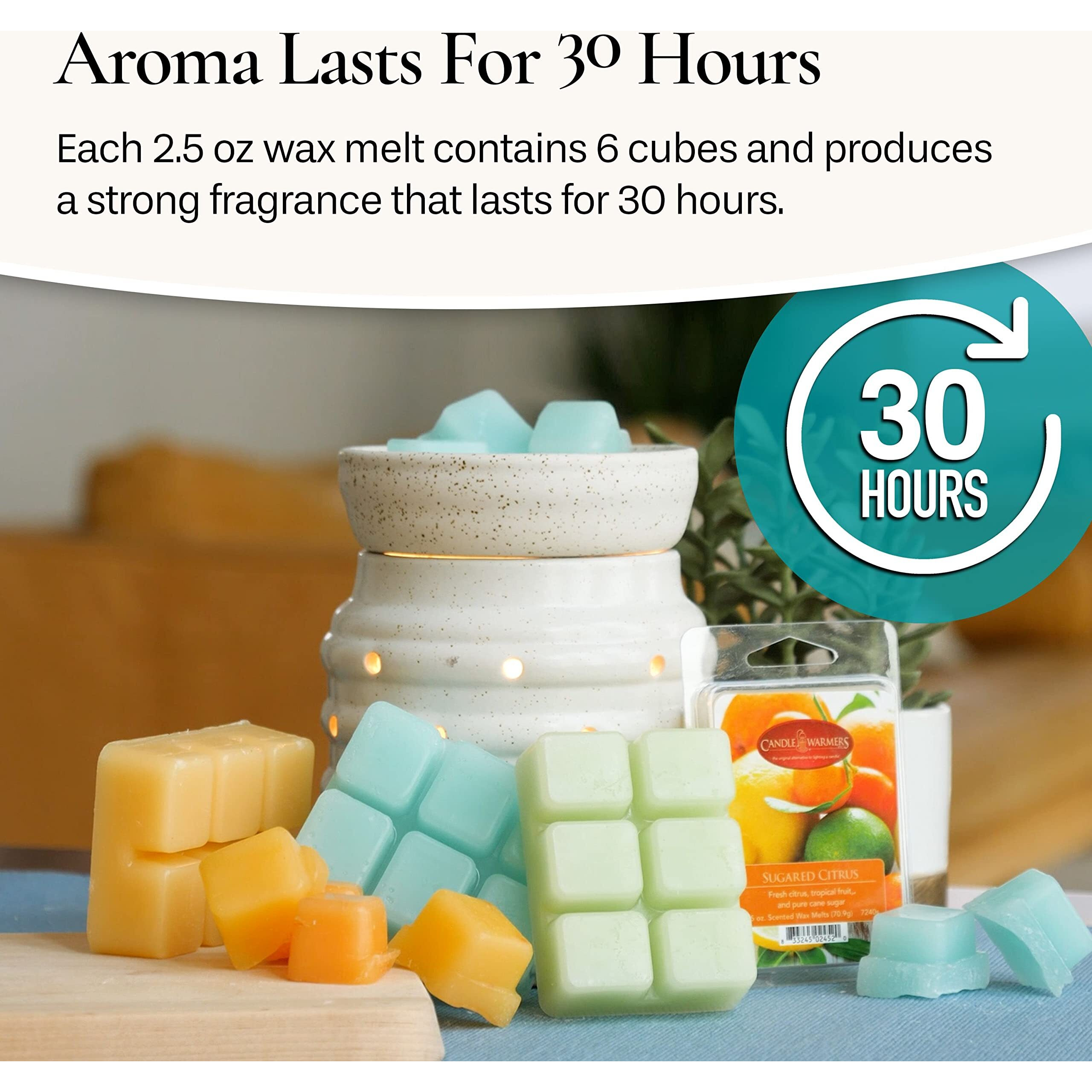 Candle Warmers Etc Classic Wax Melts 2.5Oz  Cherry Blossom Fragrance (4-Pack) - Each Pack Has X4 2.5 Oz Wax Melts And 30 Hours Of Fragrance - Perfect For Bedrooms  Living Rooms  And Bathrooms