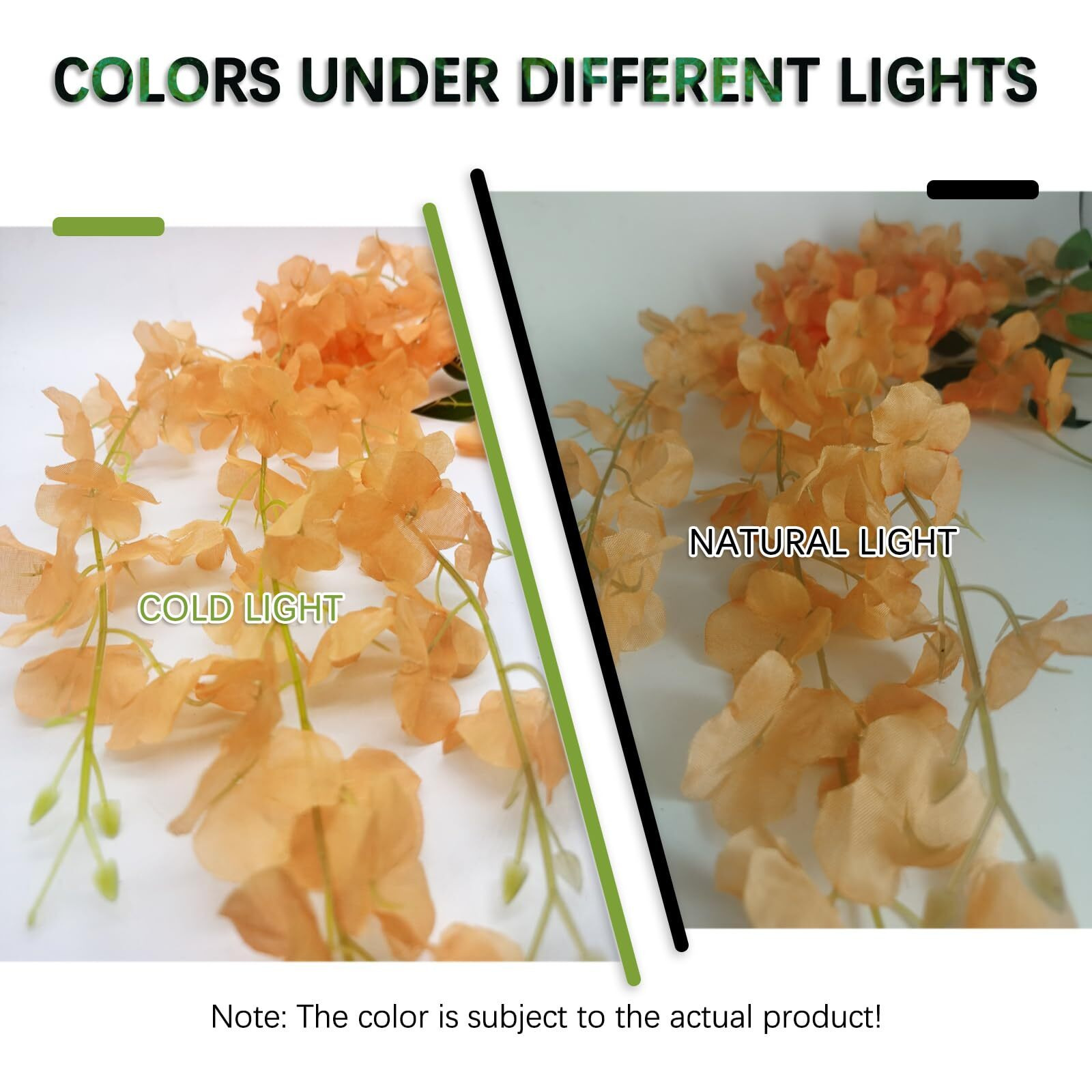 12 Pack Fall Wisteria Hanging Flowers Garland  3.77 Feet Orange Artificial Wisteria Flower Vines  Fake Orange Wisteria  Orange Flower Vines For Backdrop  Orange Trailing Flower  Hanging Flower Decor