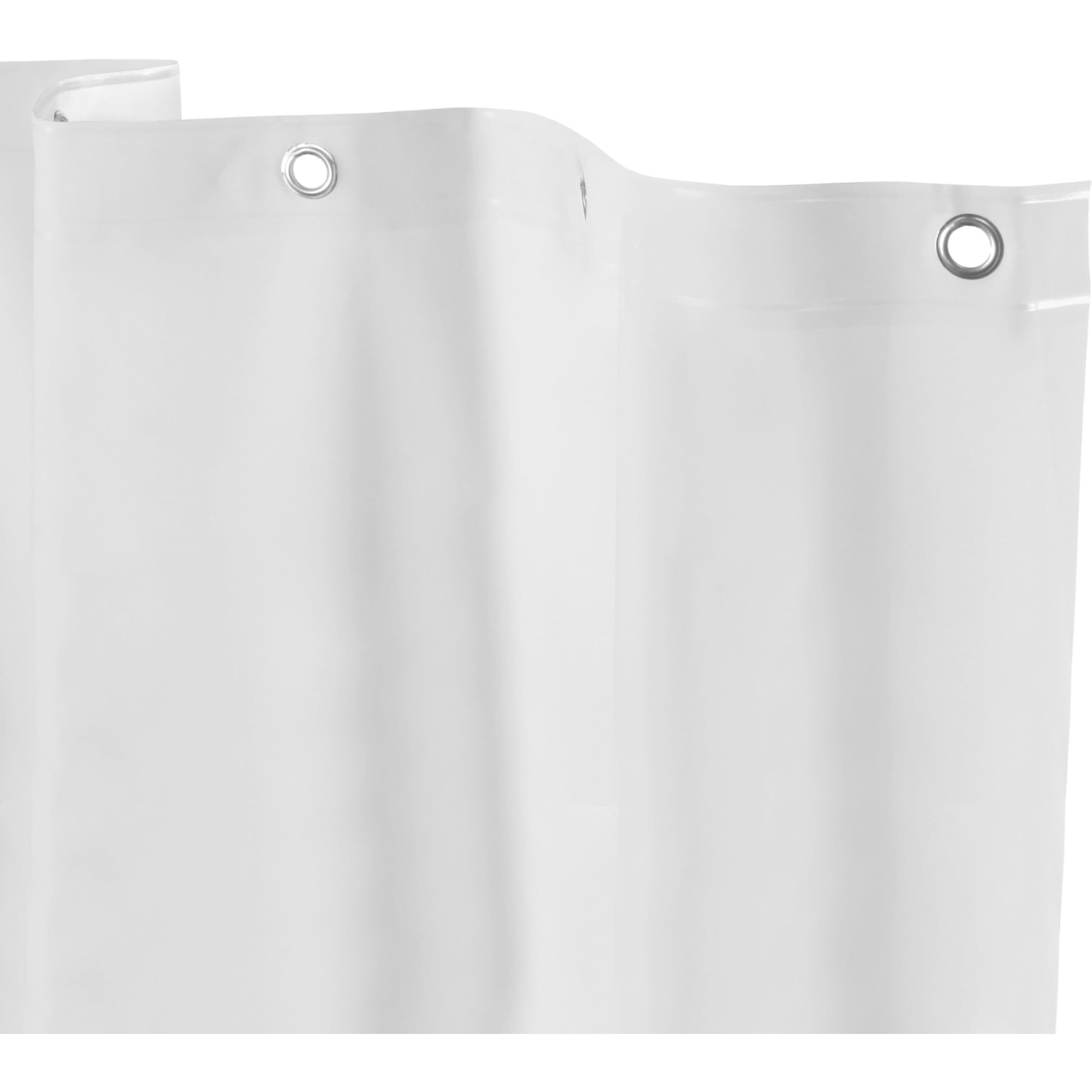 Kenney Mb61158 Microban Protected Medium Weight 4.8 Gauge Waterproof Peva Shower Curtain Liner With Rust-Resistant Metal Grommets And Weighted Magnetic Hem For Bathroom  70"" W X 72"" H  Frosted  1-Pack