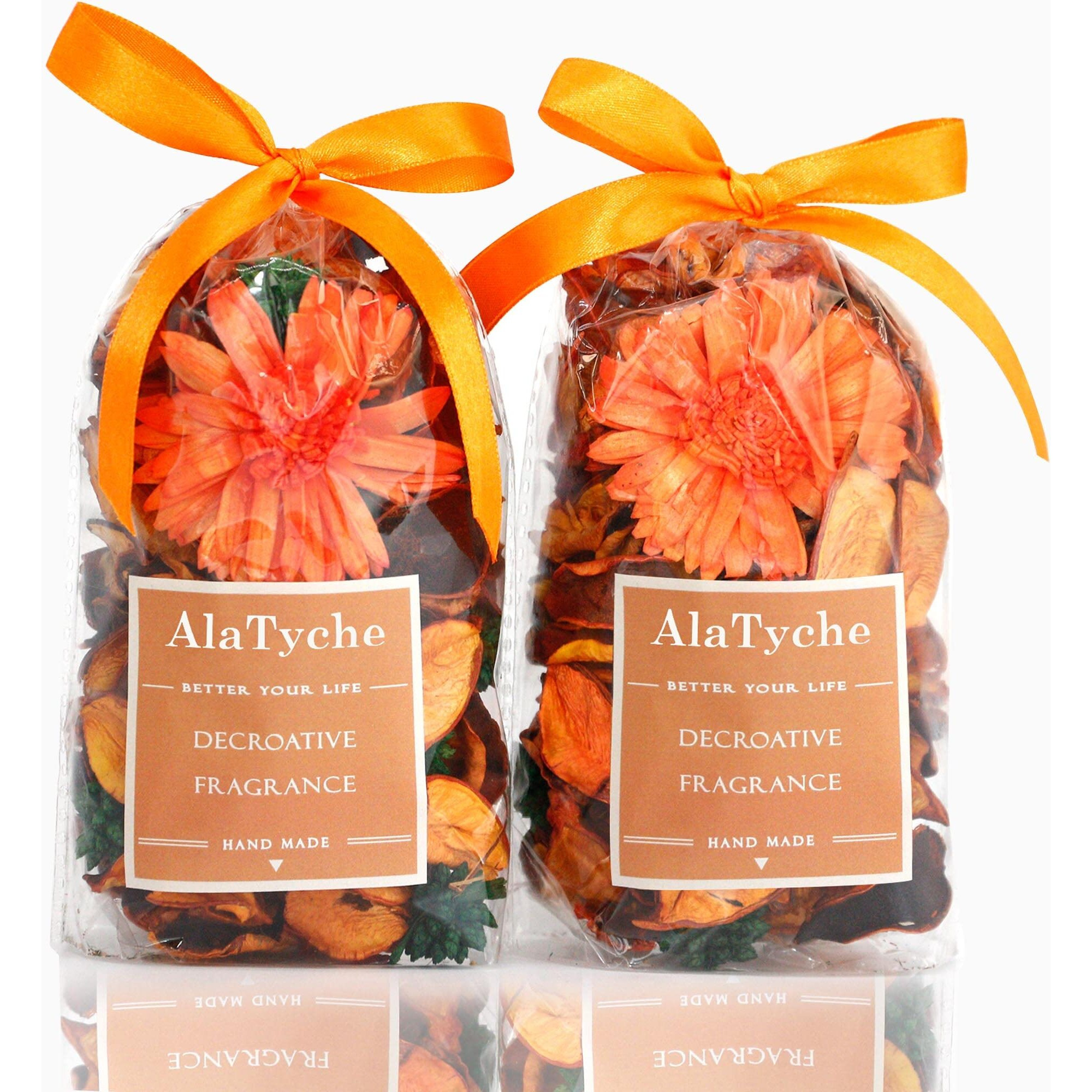 Alatyche Fall Potpourri Bags  Citrus Orange Scented Potpourri Bowl Filler Autumn Potpourri Dried Flower Home Fragrance Sachet  Harvest Vase Decor-Mini