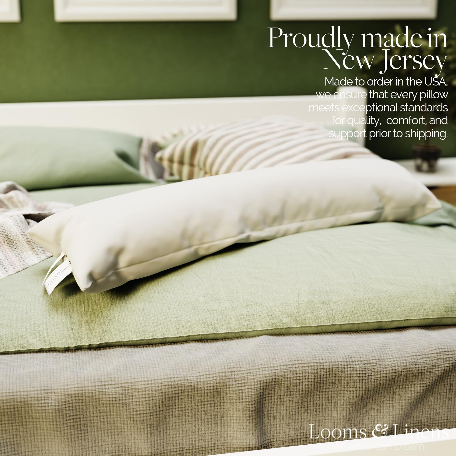 Looms & Linens 12X36 Inch Long Lumbar Pillow Insert - Hypoallergenic Down Alternative Cushion Filler - Extra Long Boudoir Pillow Insert Pillow Stuffing For Couch Pillows