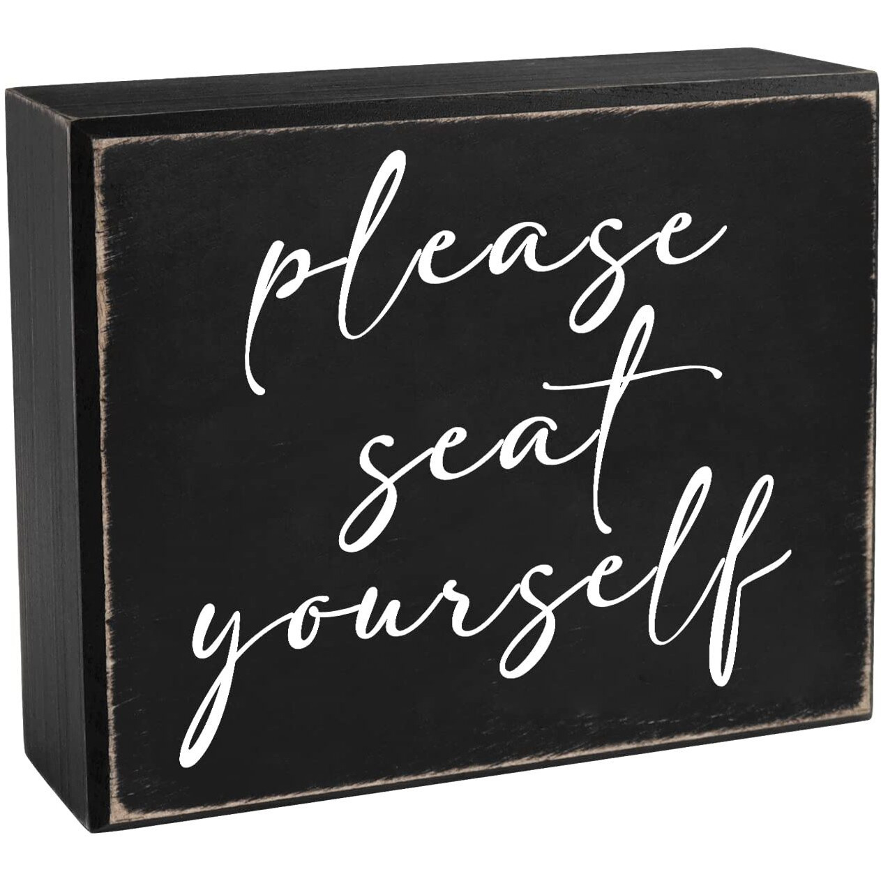 Pigort Funny Bathroom Sign Please Seat Yourself Inset Bathroom Home DCor Sign 5X6Inch