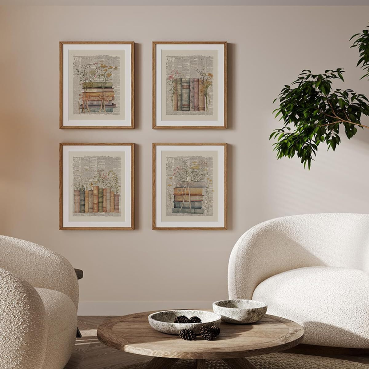 Plkmn Vintage Book Reading Posters For Library 8X10  Book Club Decorations  Library Decor  Retro Vintage Book Wall Art For Reading Room Classroom Nursery  Book Lovers Gifts  Set Of 4 Unframed