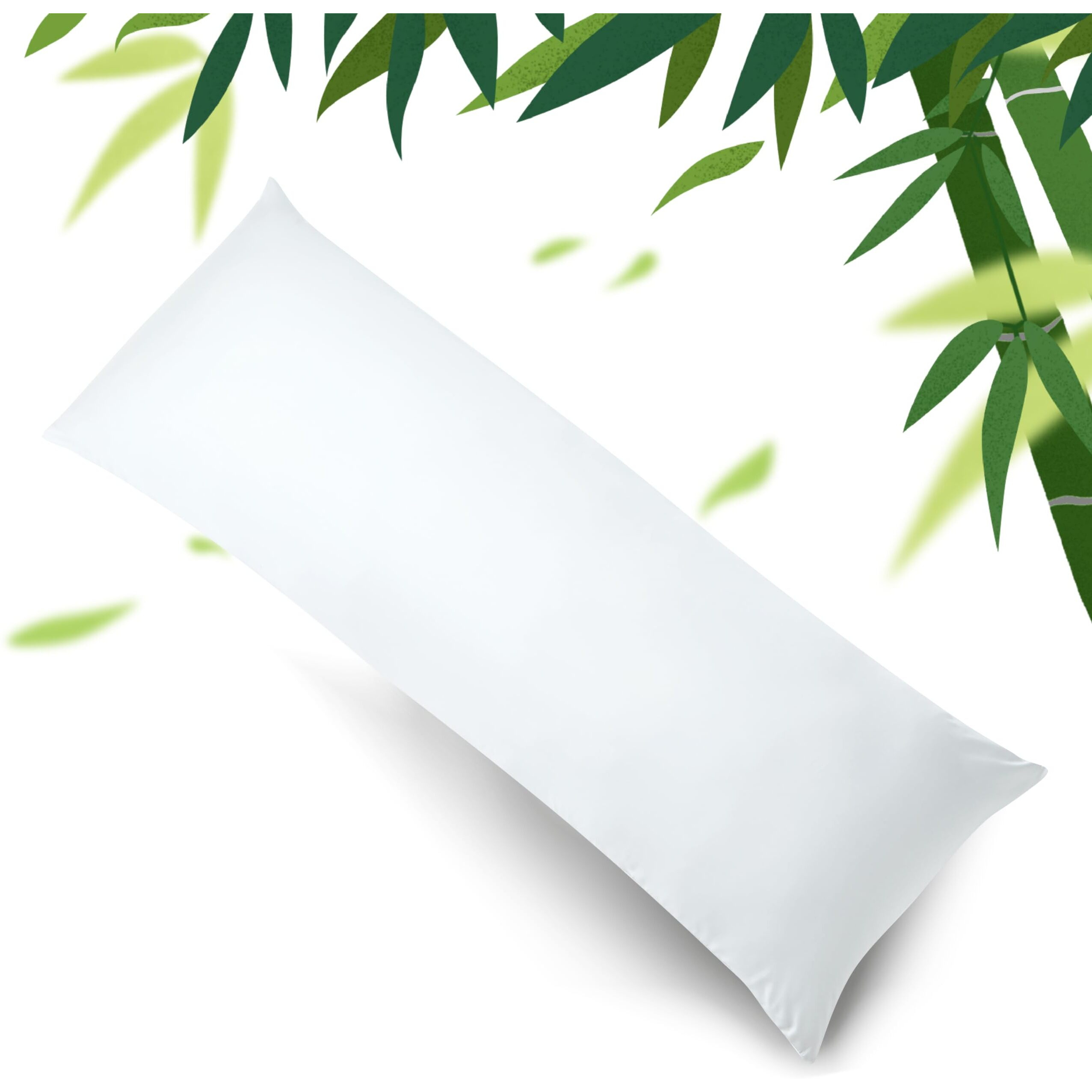 Body Pillow Cover Long Pillow Case Long Cooling Pillow Cases 100% Viscose From Bamboo Full Body Pillow Case With Zipper For Adult Soft & Breathable 20X54 Inches 1 Pack  White