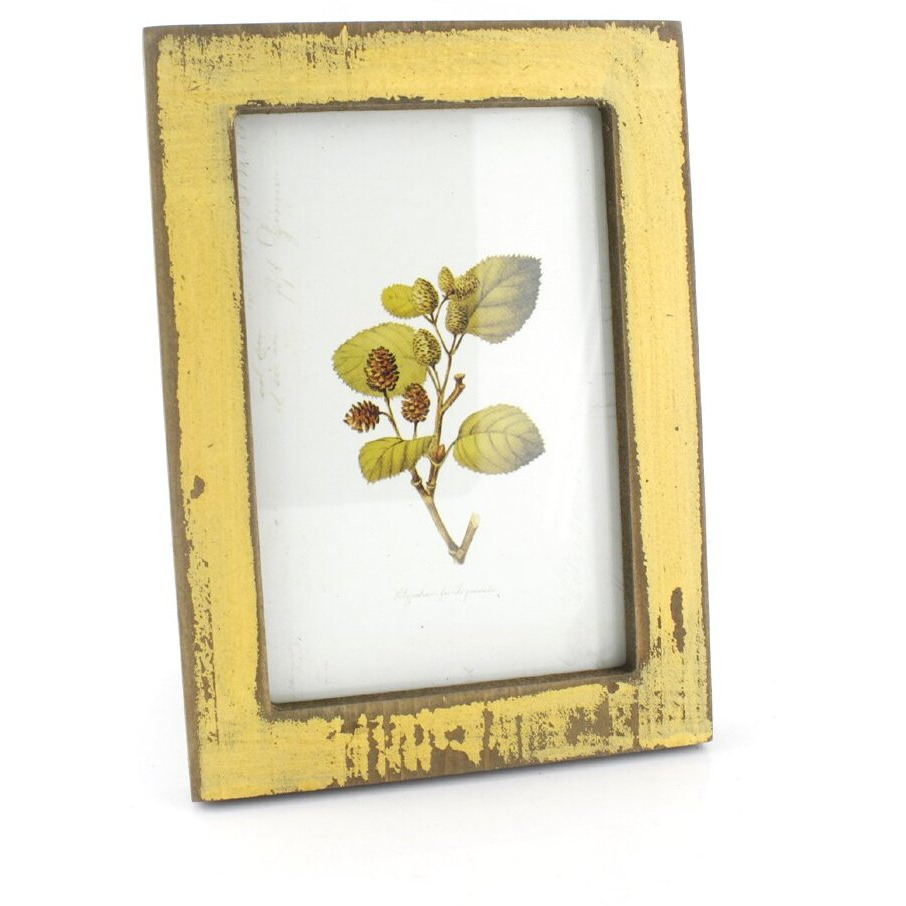 Zhenzan Frames 4X6 Inches Simple Rectangular Desktop Family Picture Photo Frame (Yellow)