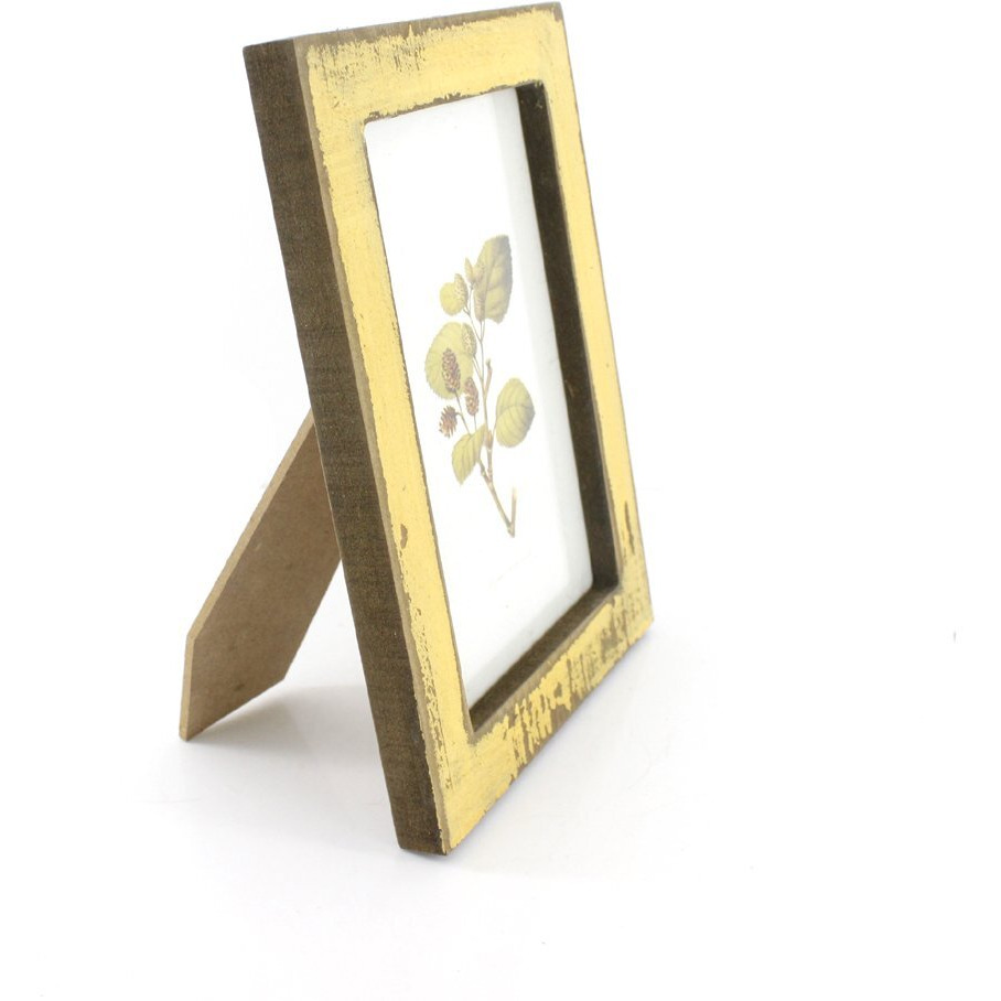 Zhenzan Frames 4X6 Inches Simple Rectangular Desktop Family Picture Photo Frame (Yellow)