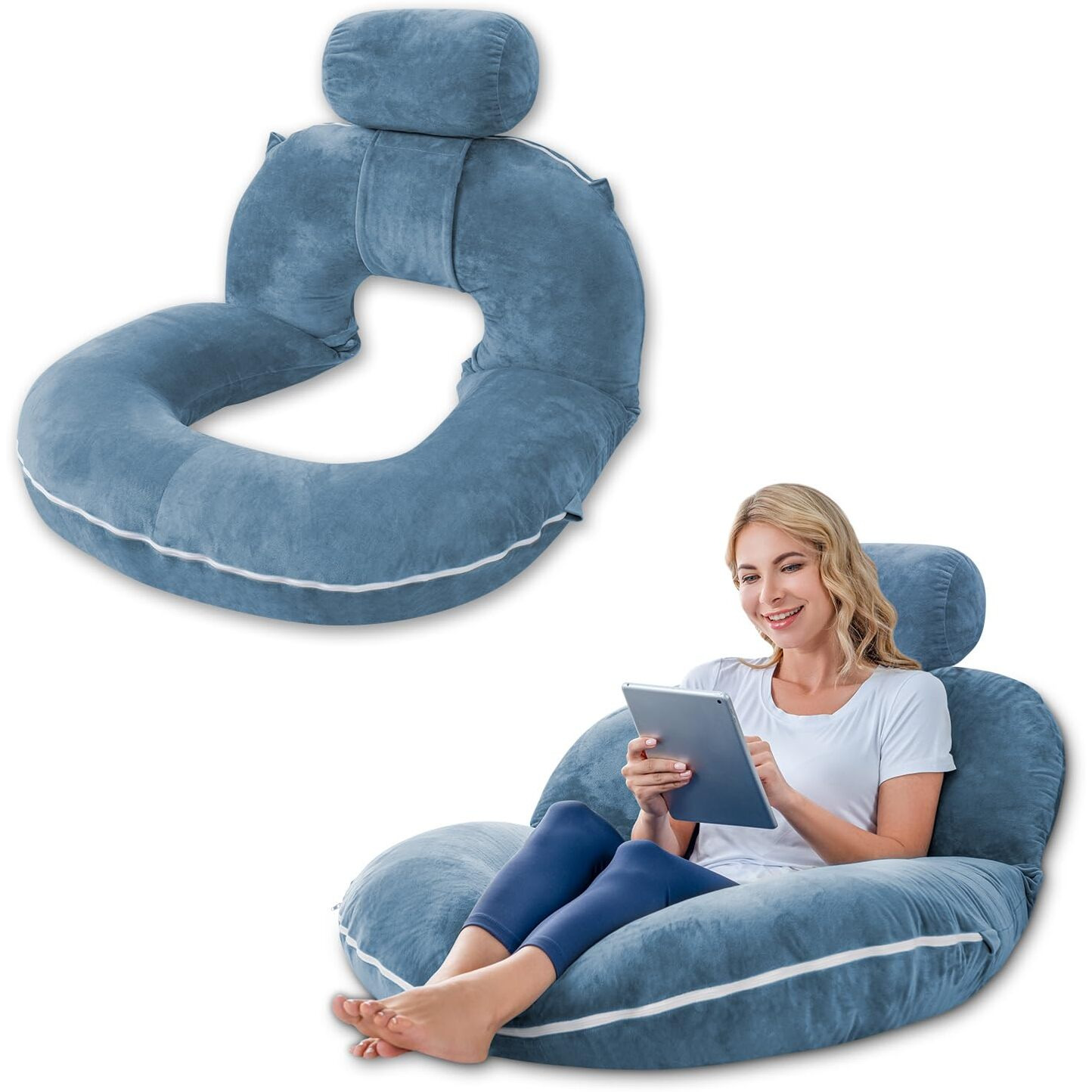 Insen Reading Pillow  Back Pillow For Sitting In Bed For Reading  Nurse & Relax  Reading Pillow For Adults  Moms & Kids  Sit Up Pillow For Bed