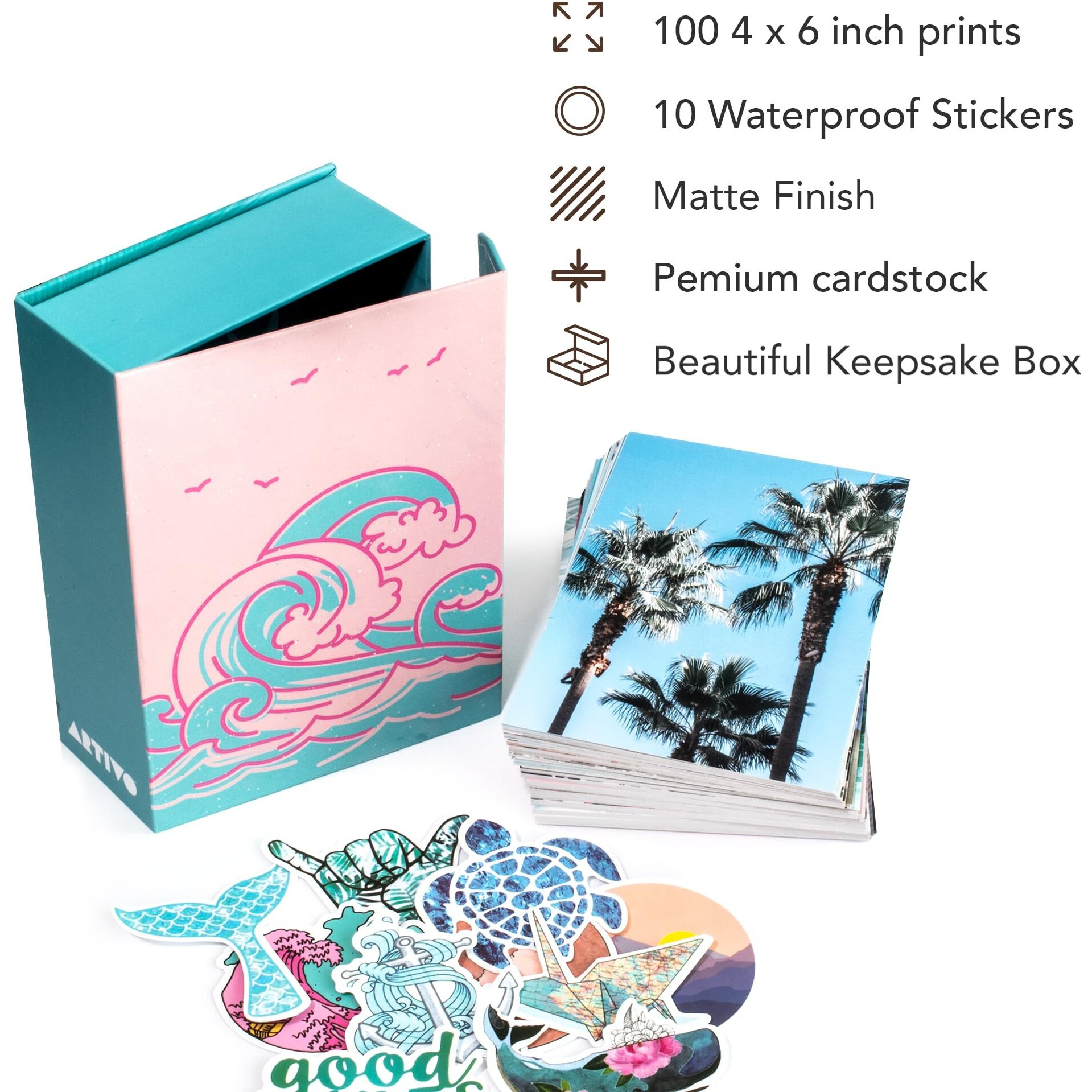 Blue Aesthetic Wall Collage Kit  100 Set 4X6 Inch  Pink Vsco Room Decor For Teen Girls  Summer Beach Wall Art Print  Dorm Photo Collection  Small Posters For Room Aesthetic