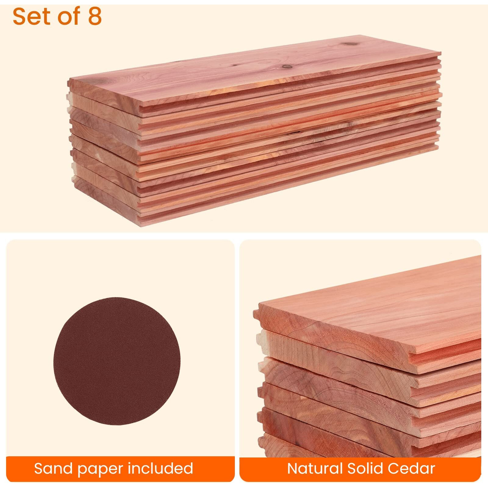 Homode Cedar Closet Liner Planks  Set Of 8 Cedar Drawer Liners  Tongue And Groove  Aromatic Cedar Wood Panels For Clothes Storage  11.5 X 4 X 0.4 Inches