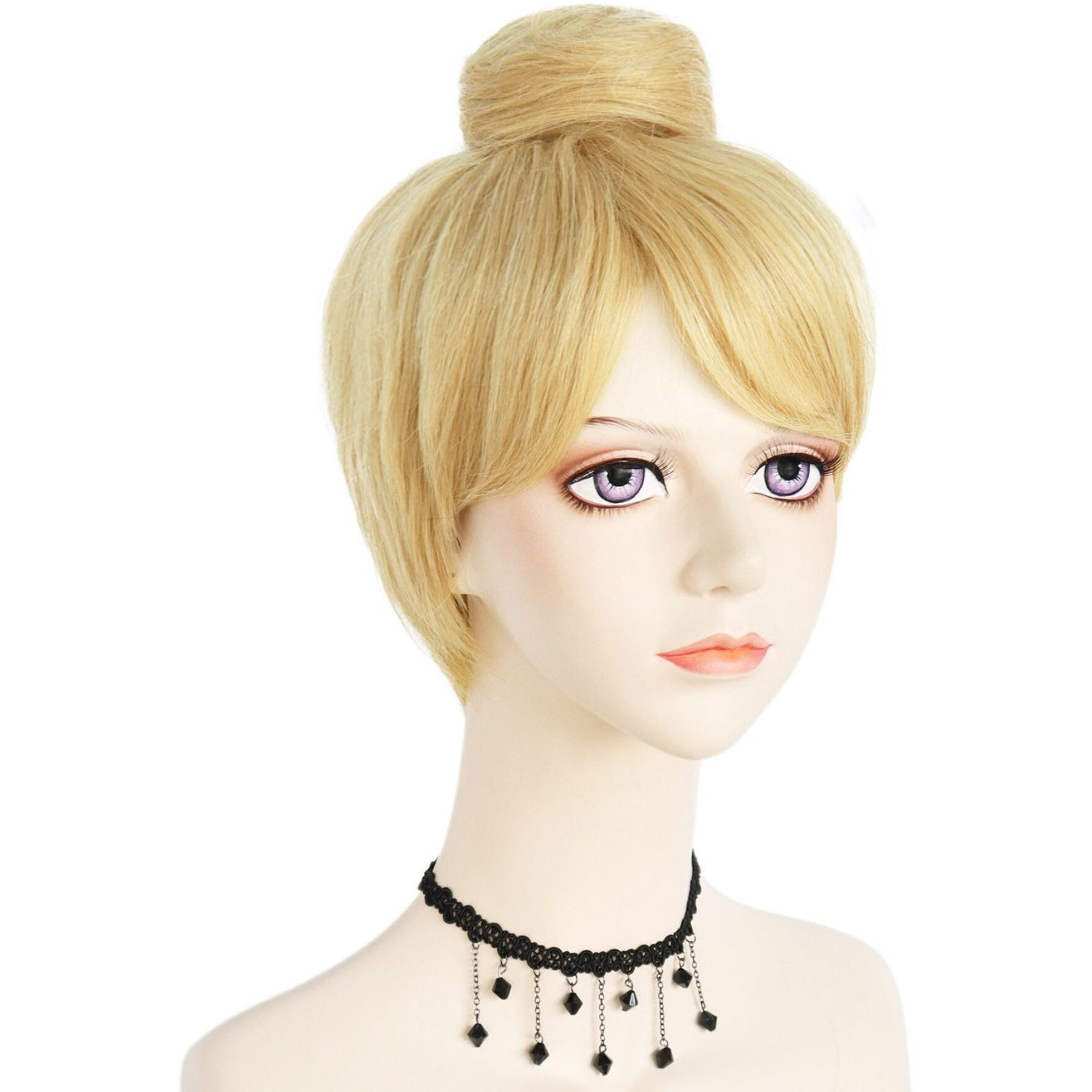 Joneting Yellow Blonde Wig +Wig Cap Short Golden Wig For Women Cospaly Wig Women Short Straight Golden Costume Wig For Halloween Party Peluca Rubia Amarilla Princess Wig For Christmas