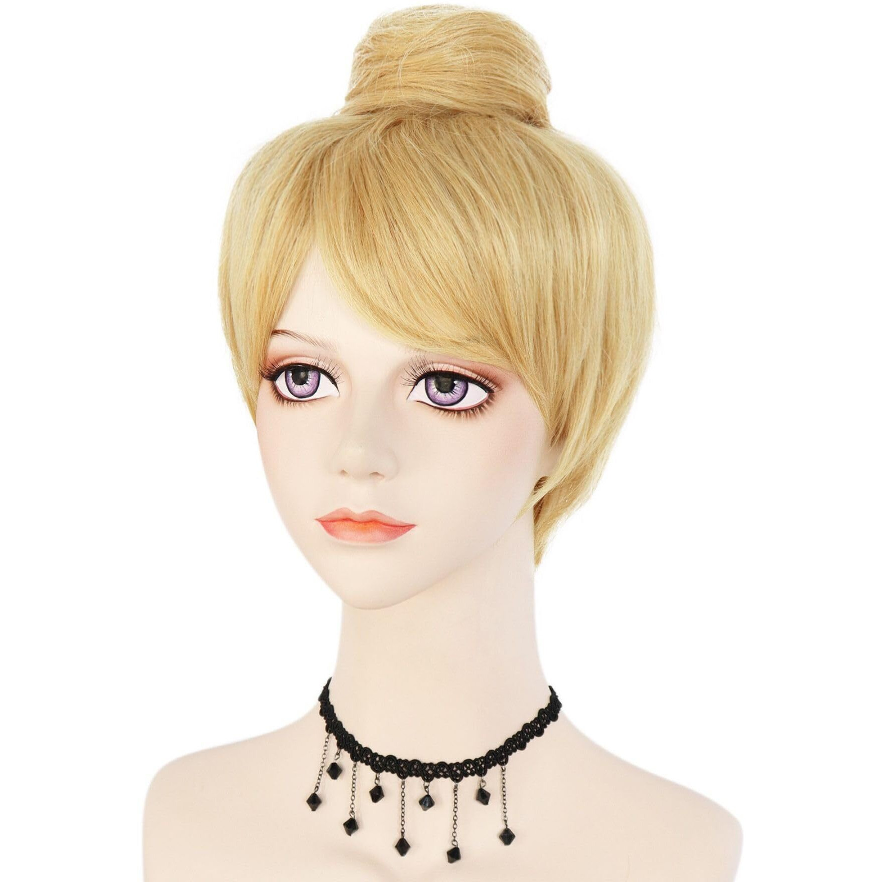 Joneting Yellow Blonde Wig +Wig Cap Short Golden Wig For Women Cospaly Wig Women Short Straight Golden Costume Wig For Halloween Party Peluca Rubia Amarilla Princess Wig For Christmas