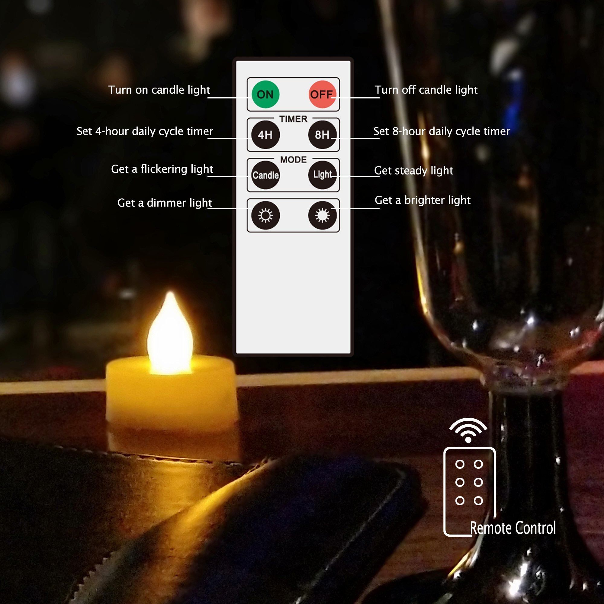 Qidea Waterproof Outdoor Flameless Led Candles - With Remote And Timer Realistic Flickering Battery Operated Electric Plastic Resin Pillar Candles For Christmas Decoration 3-Pack 3 X6