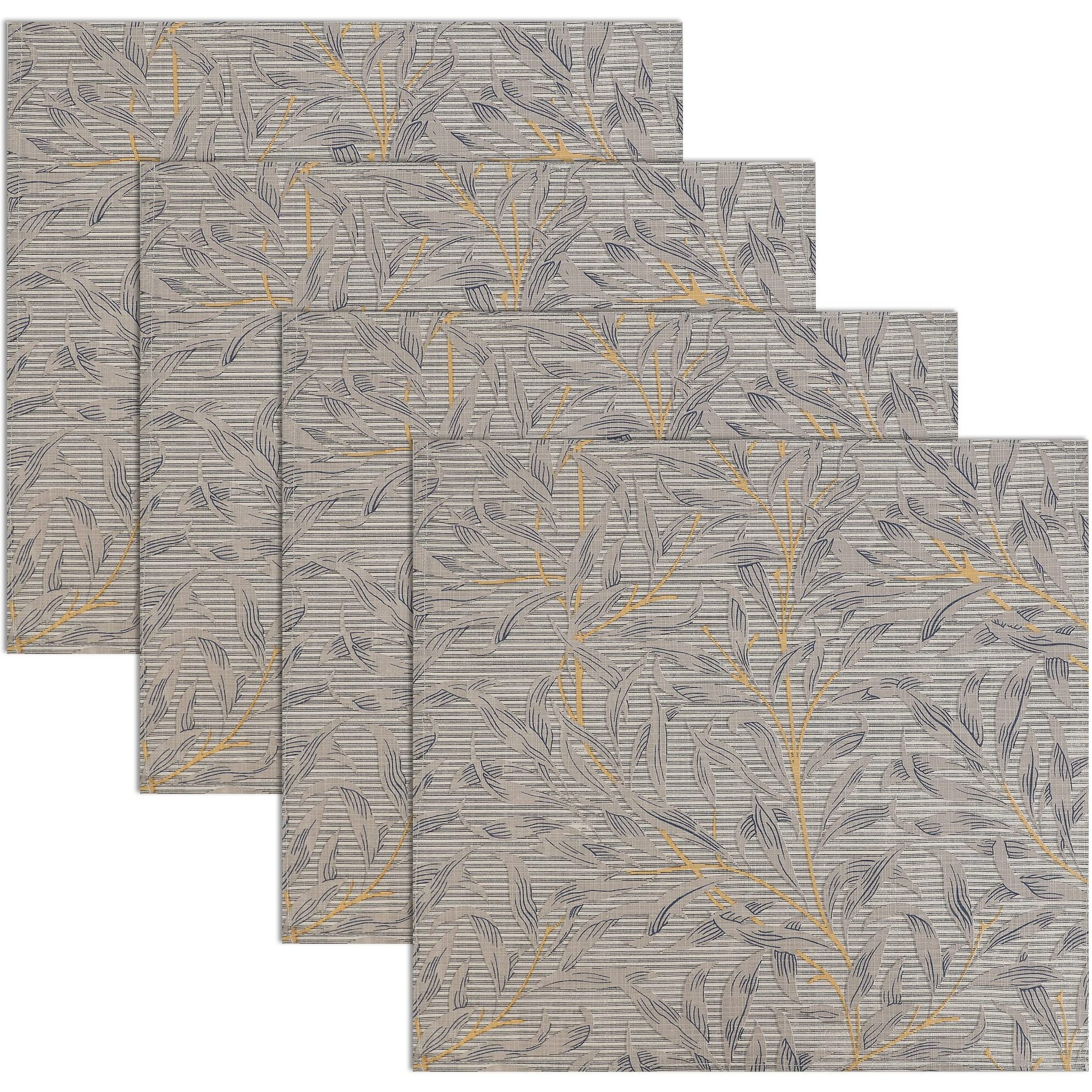 Ruvanti Cloth Napkins Set Of 6 Cotton 100%  18X18 Inches Napkins Cloth Washable  Soft  Absorbent. Cotton Napkins For Parties  Christmas  Thanksgiving  Weddings  Dinner Napkins Cloth - Leafy