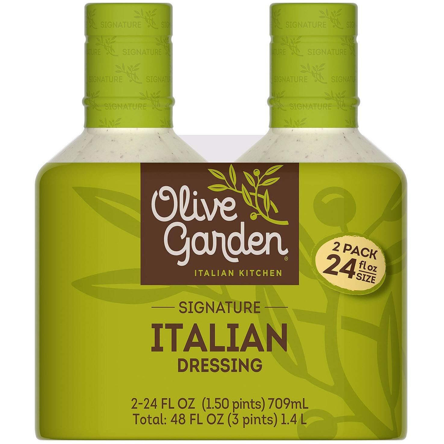 Olive Garden Italian Dressing 2/24 Ounce Bottles  Set Of 2