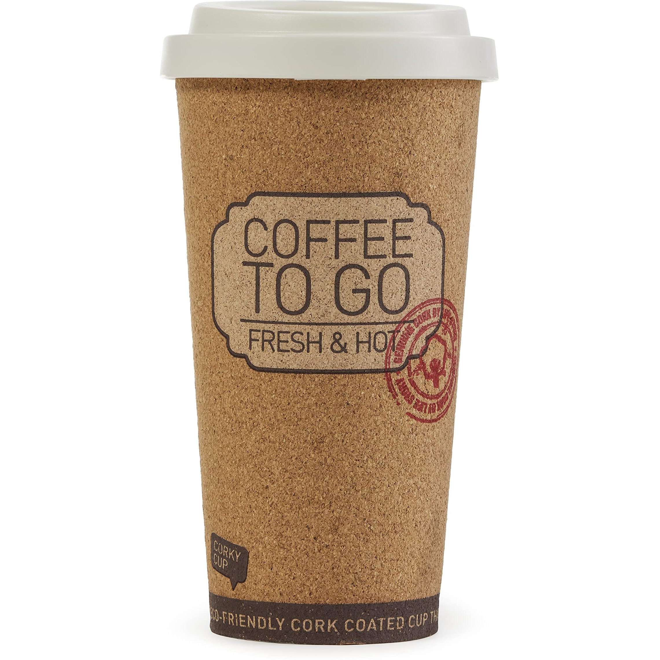 Life Story Corky Cup Reusable 16 Oz Insulated Travel Mug Coffee Thermos (2 Pack)