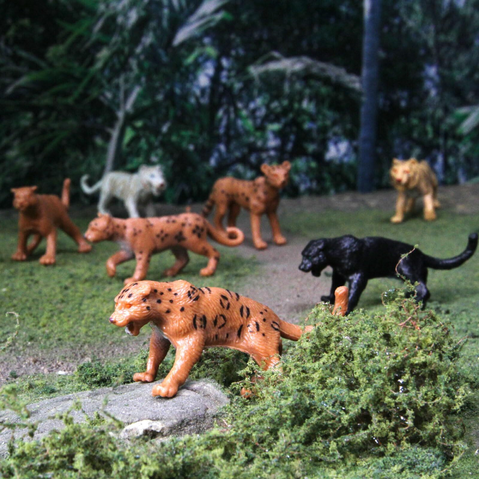 Safari Ltd. Big Cats Toob - 9 Mini Figurines Including Lion  Tiger  White Tiger  Jaguar  Black Jaguar  Mountain Lion  Cheetah  Leopard  And Ocelot - Educational Toy For Boys  Girls & Kids Ages 3+