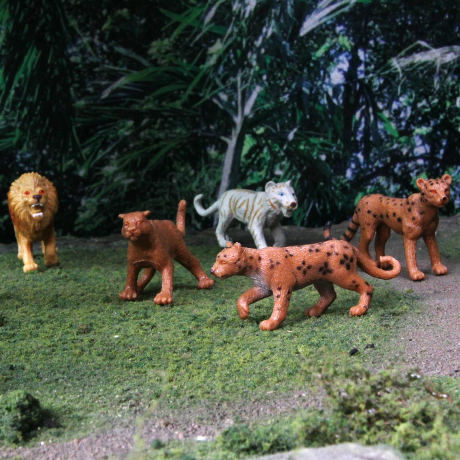 Safari Ltd. Big Cats Toob - 9 Mini Figurines Including Lion  Tiger  White Tiger  Jaguar  Black Jaguar  Mountain Lion  Cheetah  Leopard  And Ocelot - Educational Toy For Boys  Girls & Kids Ages 3+