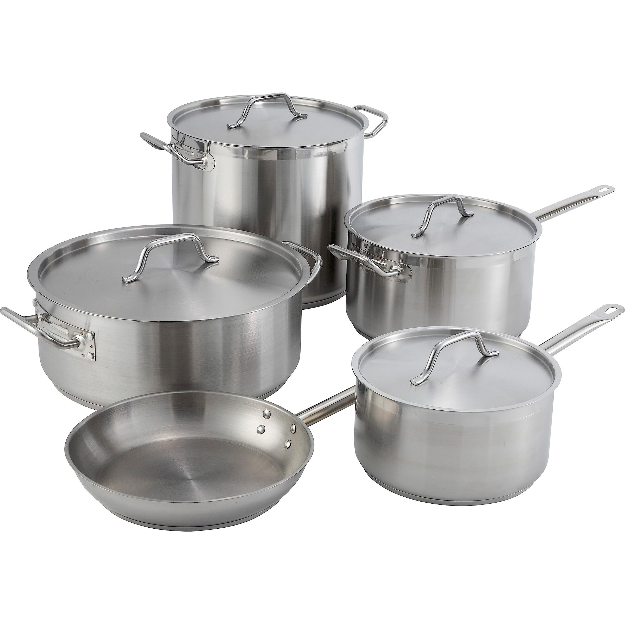 Winware - Stainless Steel 25 Quart Brasier With Cover