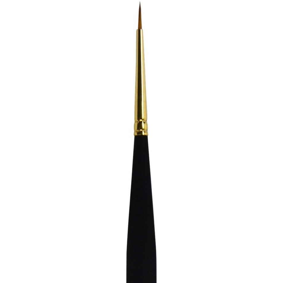Princeton Mini-Detailer Paintbrush  Size 3/0 Inch  Black