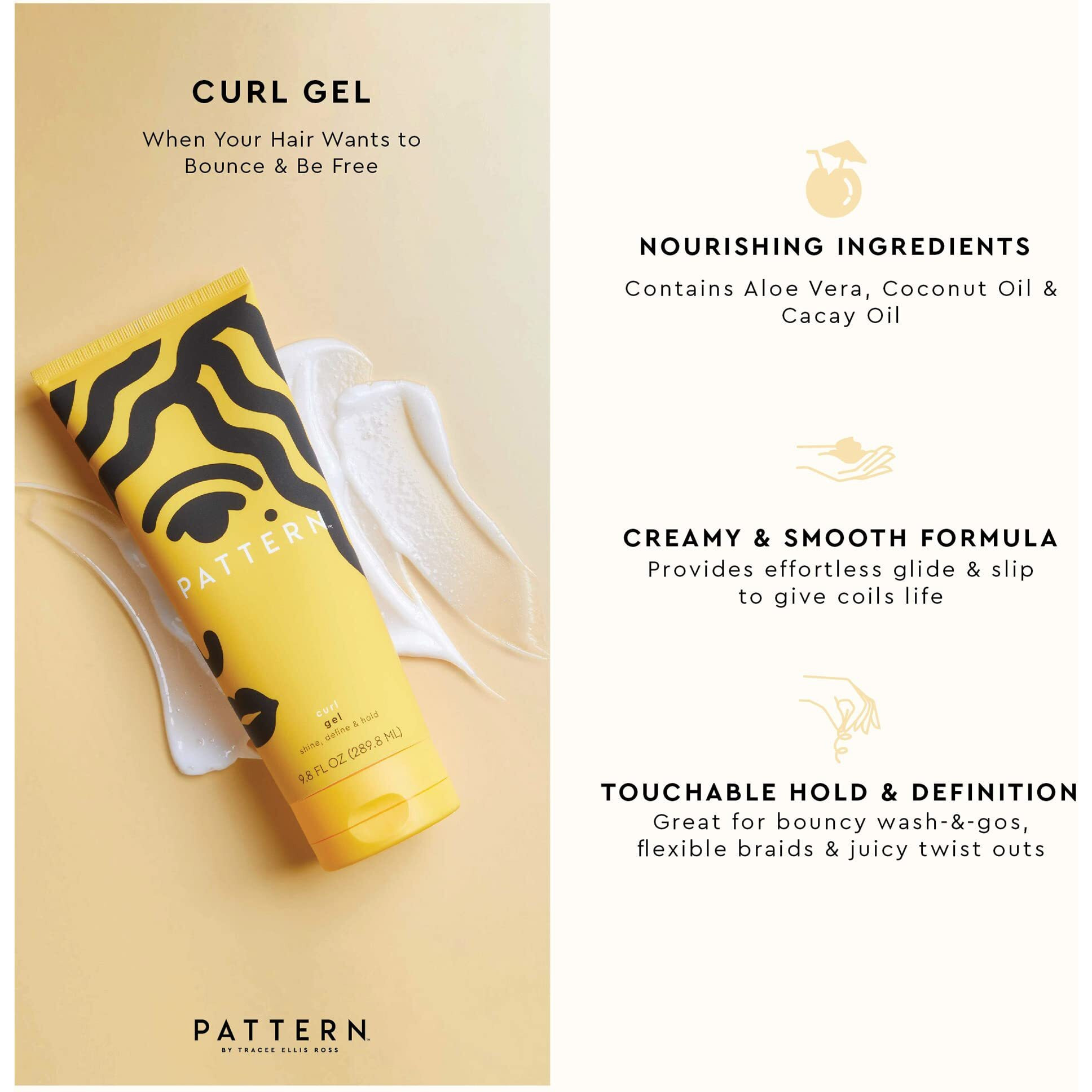 Pattern Beauty By Tracee Ellis Ross Curl Gel  3 Fl Oz  Travel Size  Best For Curlies  Coilies And Tight-Textured  3A To 4C