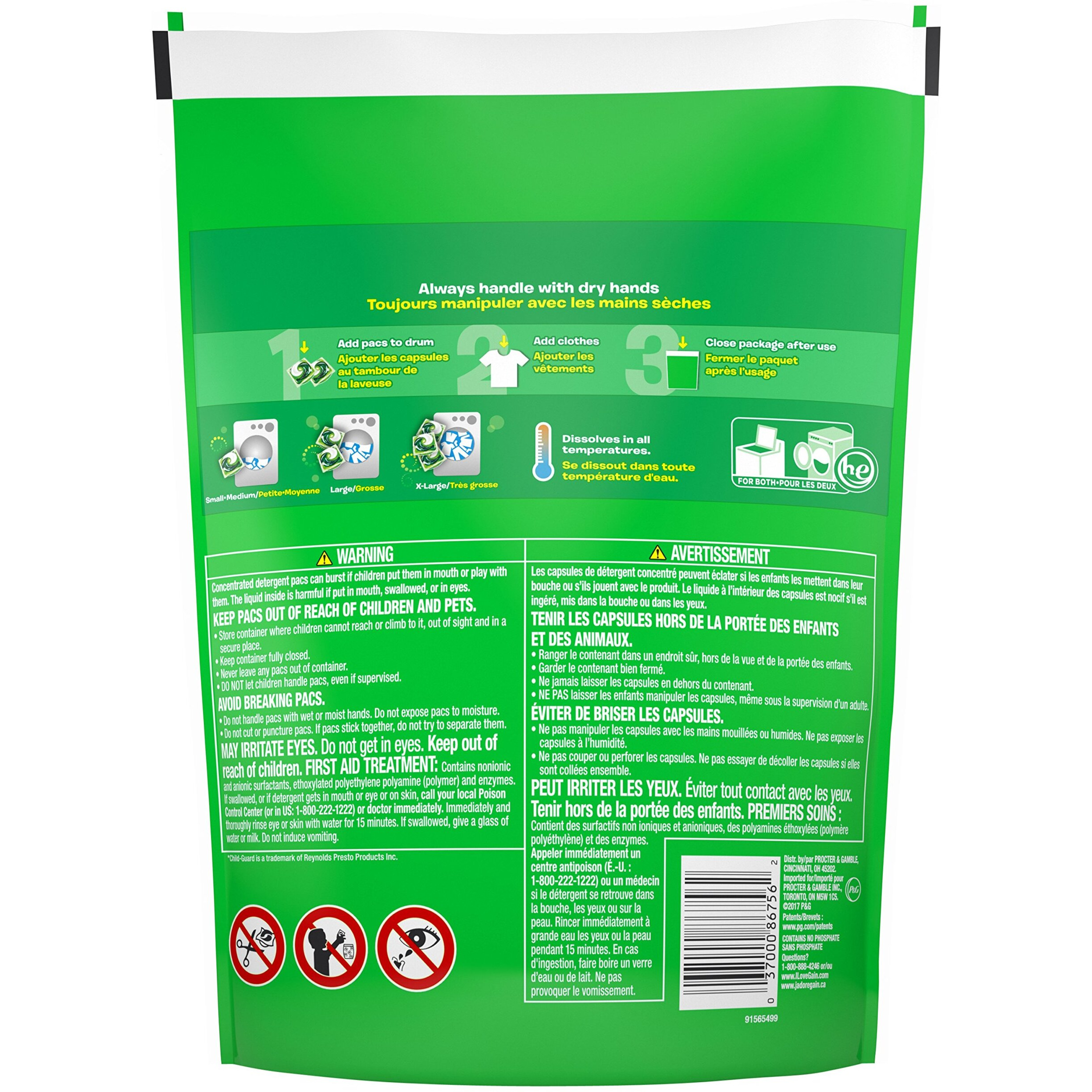 Gain Flings Laundry Detergent Soap Pacs  Original  35 Count