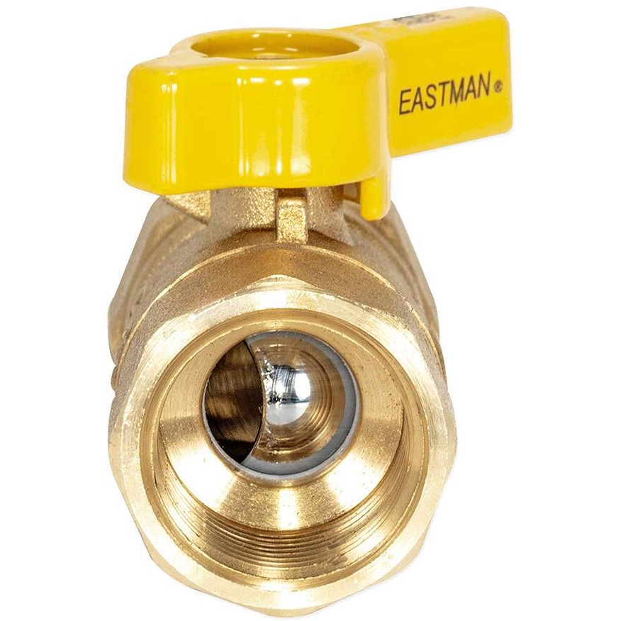 Eastman 3/4 Inch Fip Straight Gas Ball Valve With 1/4-Turn Handle  Brass Plumbing Fitting  60011