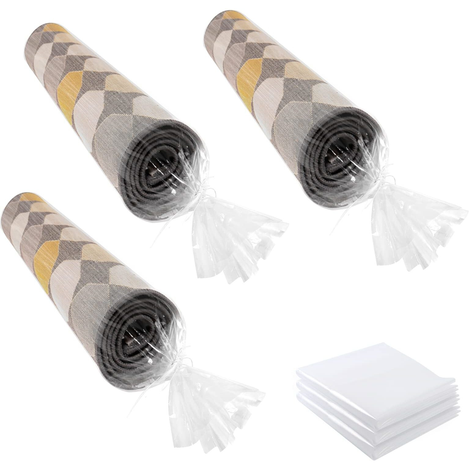 Belinlen 3 Count Giant Plastic Rug Storage Bag 26"&quotW X 130"&quotL Carpet Storage Bags Fits Rug Up To 9'X12' Perfect For Indoor Outdoor Carpet Storage  Moving And Shipping