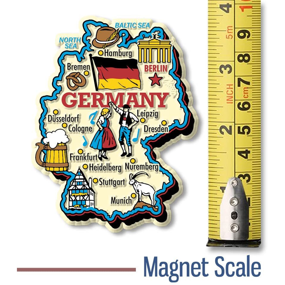 Germany Jumbo Country Map Magnet By Classic Magnets  Collectible Souvenirs Made In The Usa