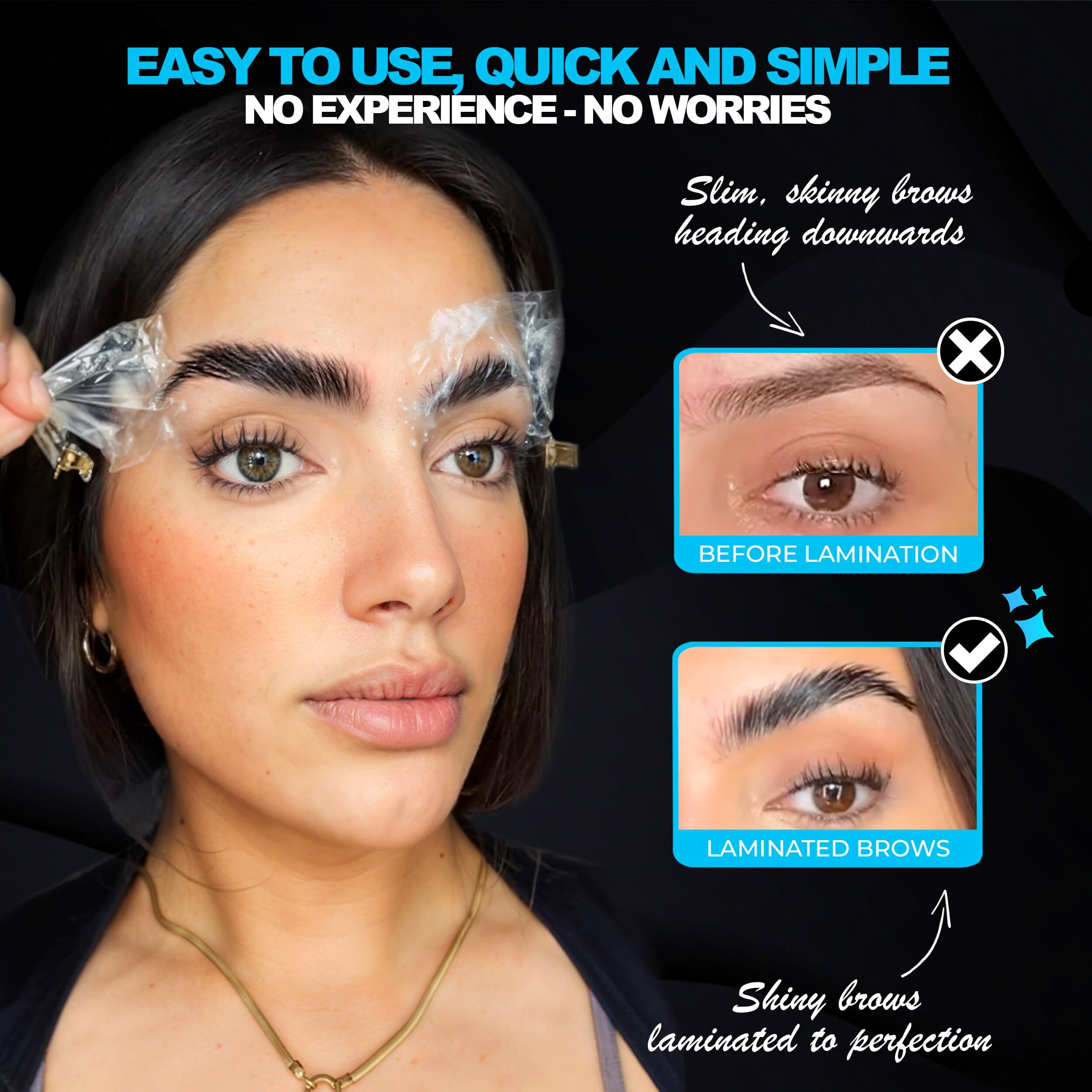 Elevate The Beauty Eyebrow Lamination Kit | At Home Brow Lamination Kit For Fuller Brows | Instant Professional Lift And Thicker Eyebrows | Vegan And Cruelty Free