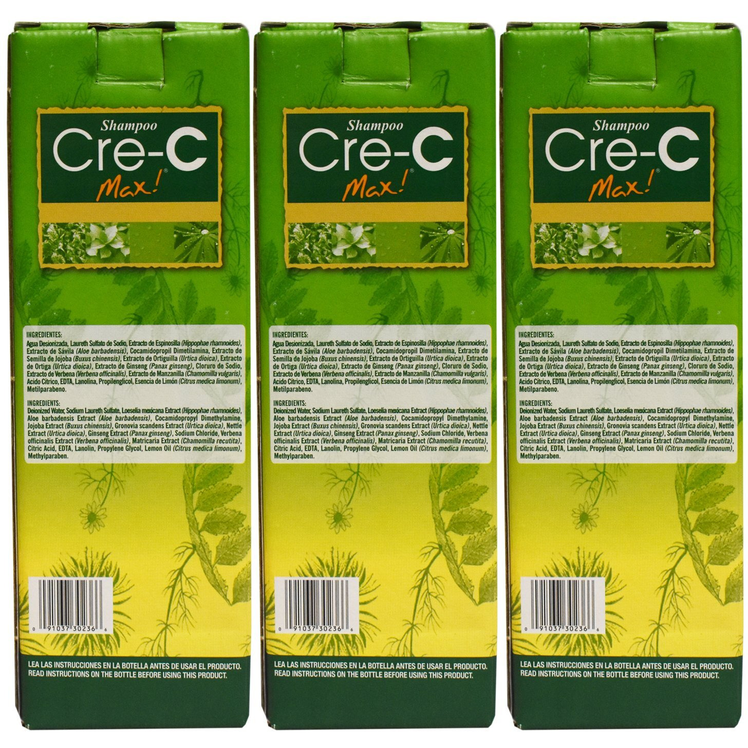 3 Bottles Of Shampoo Cre-C Max For Hair Growth W/ Ppc50 - As Seen On Tv