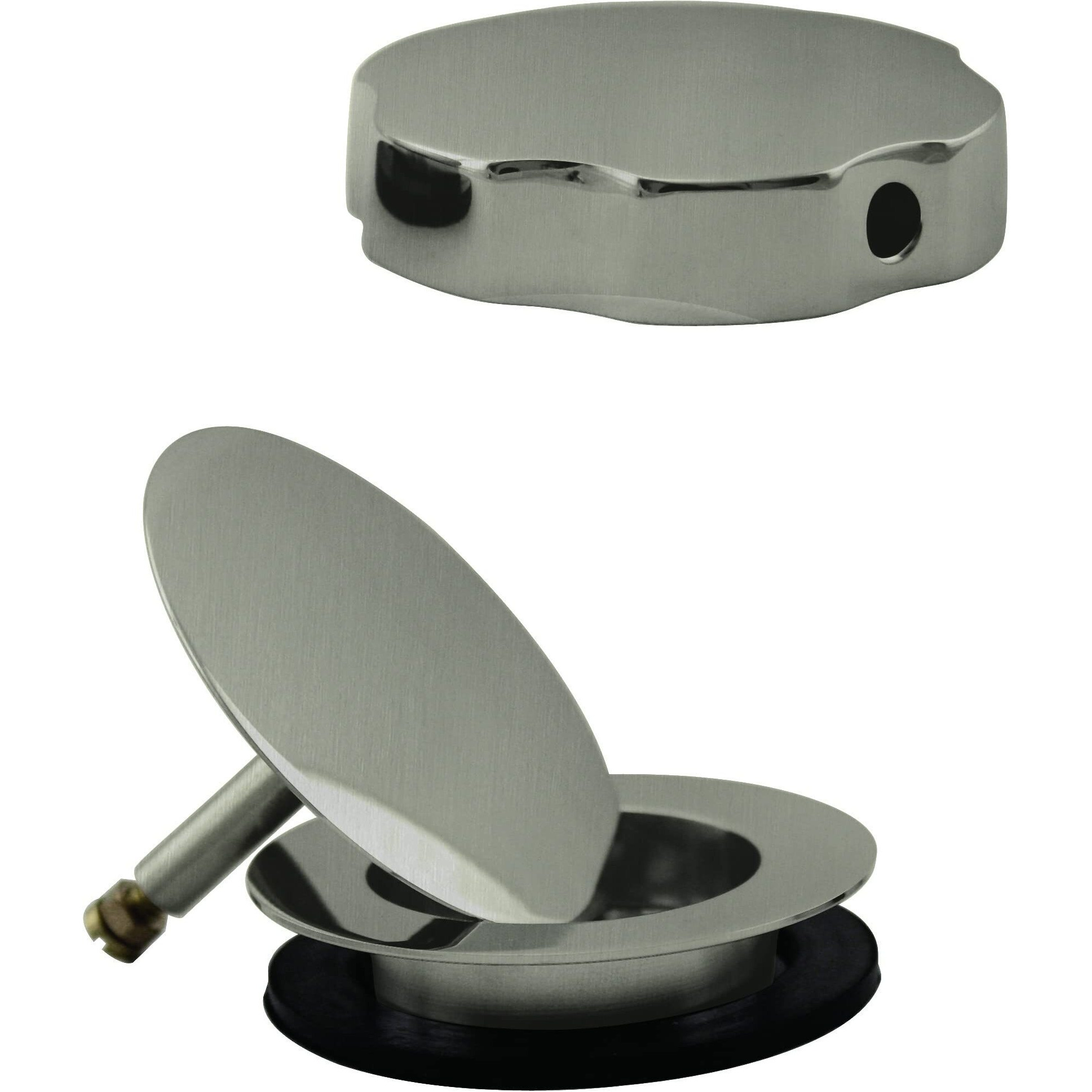 Westbrass A50Te-07 Standard 1-1/2"" Replacement Trim For Cable Drive Bath Drain Waste & Overflow Assemblies  1-Pack  Satin Nickel