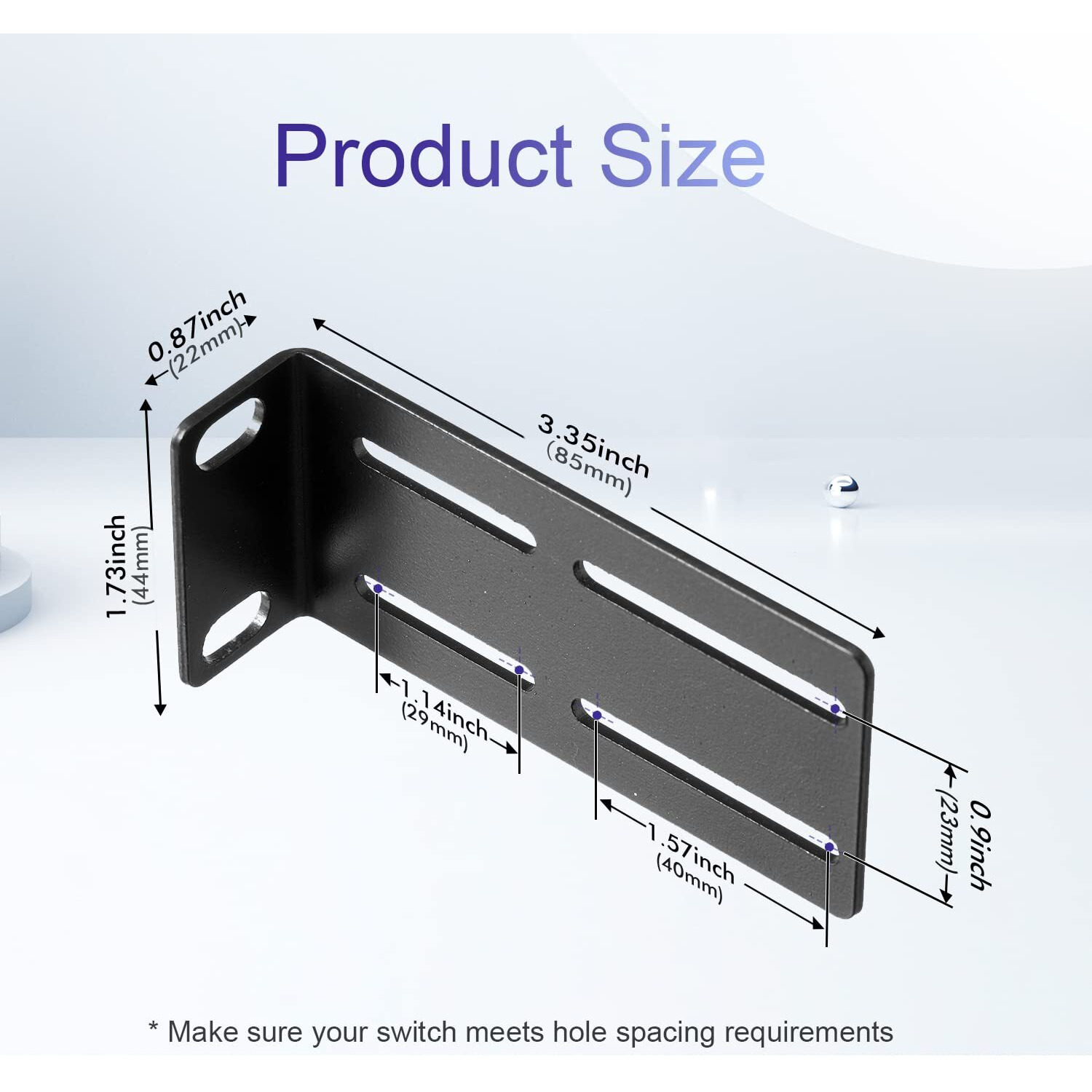 Rack Mount Kit Universal Adjustable 19 Inch Rack Ears For Hp/Procurve/Aruba/Officeconnect/Hpe And Other Switches