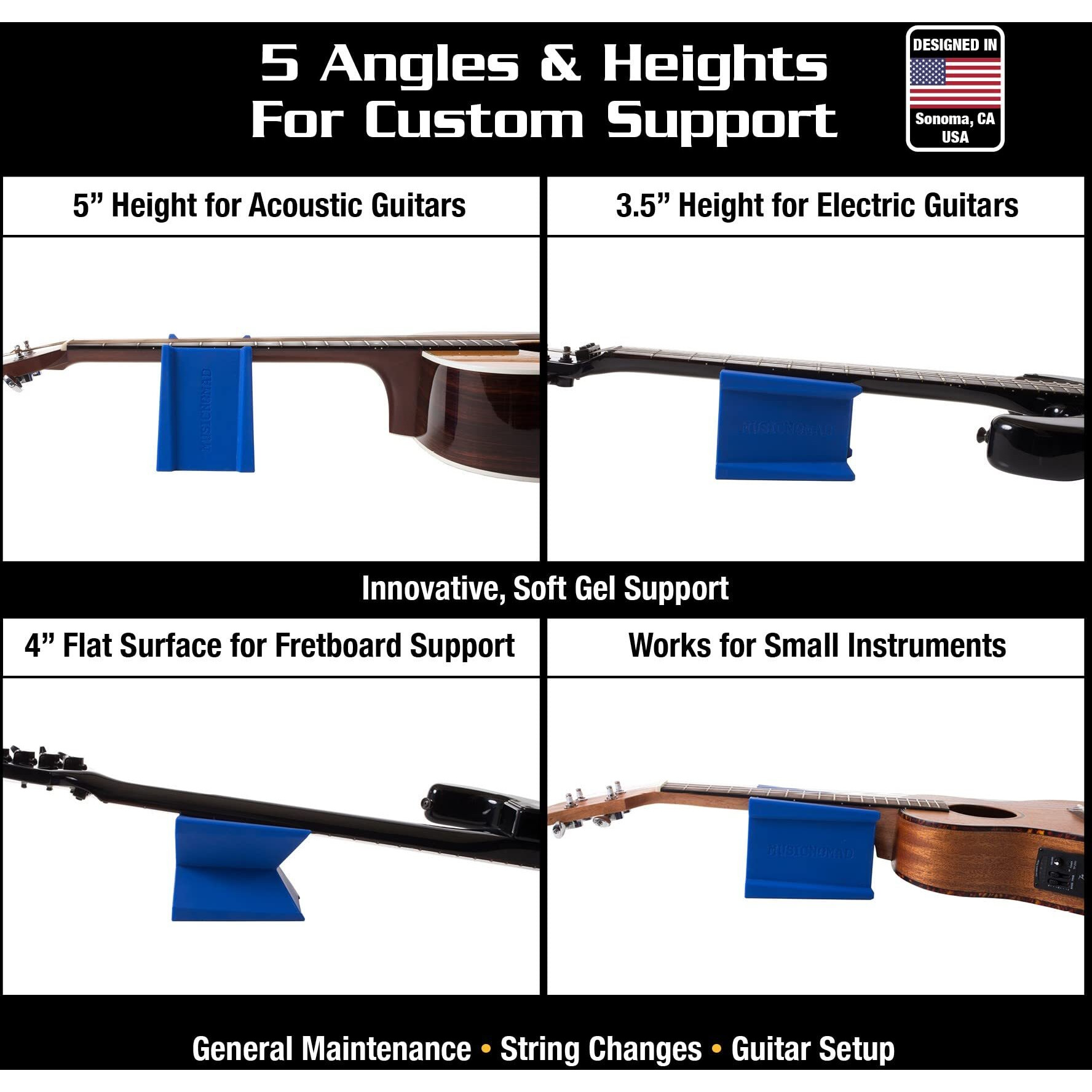 Musicnomad Cradle Cube  Neck Rest & Support For Electric  Acoustic  & Bass Guitar  (Mn206)