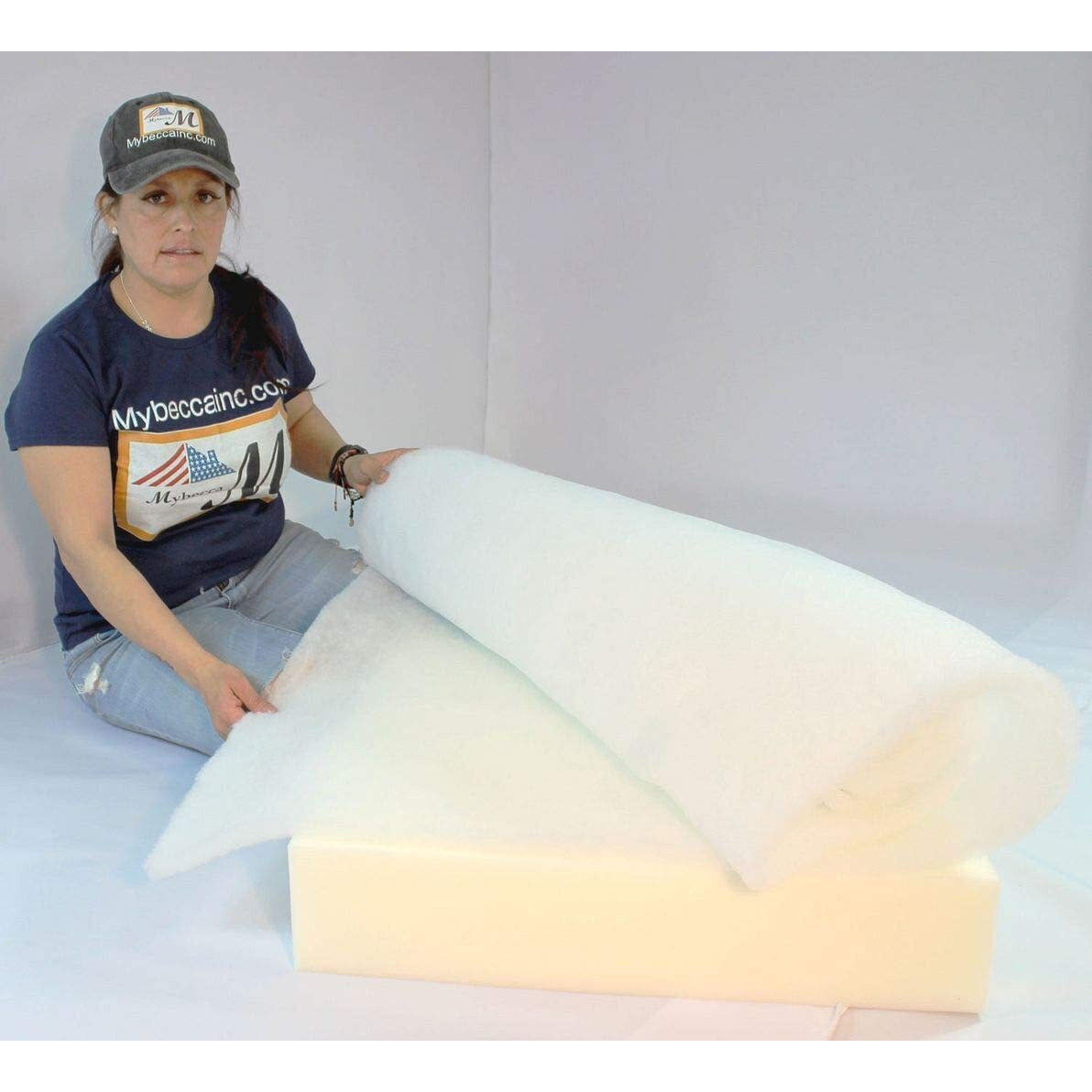 Mybecca Upholstery Grade Padding 36 Inch Wide (1 Yard) Quilt Batting Multipurpose Dacron Fiber Polyester Wadding Fabric Loft 36X 36 (3' X 3')