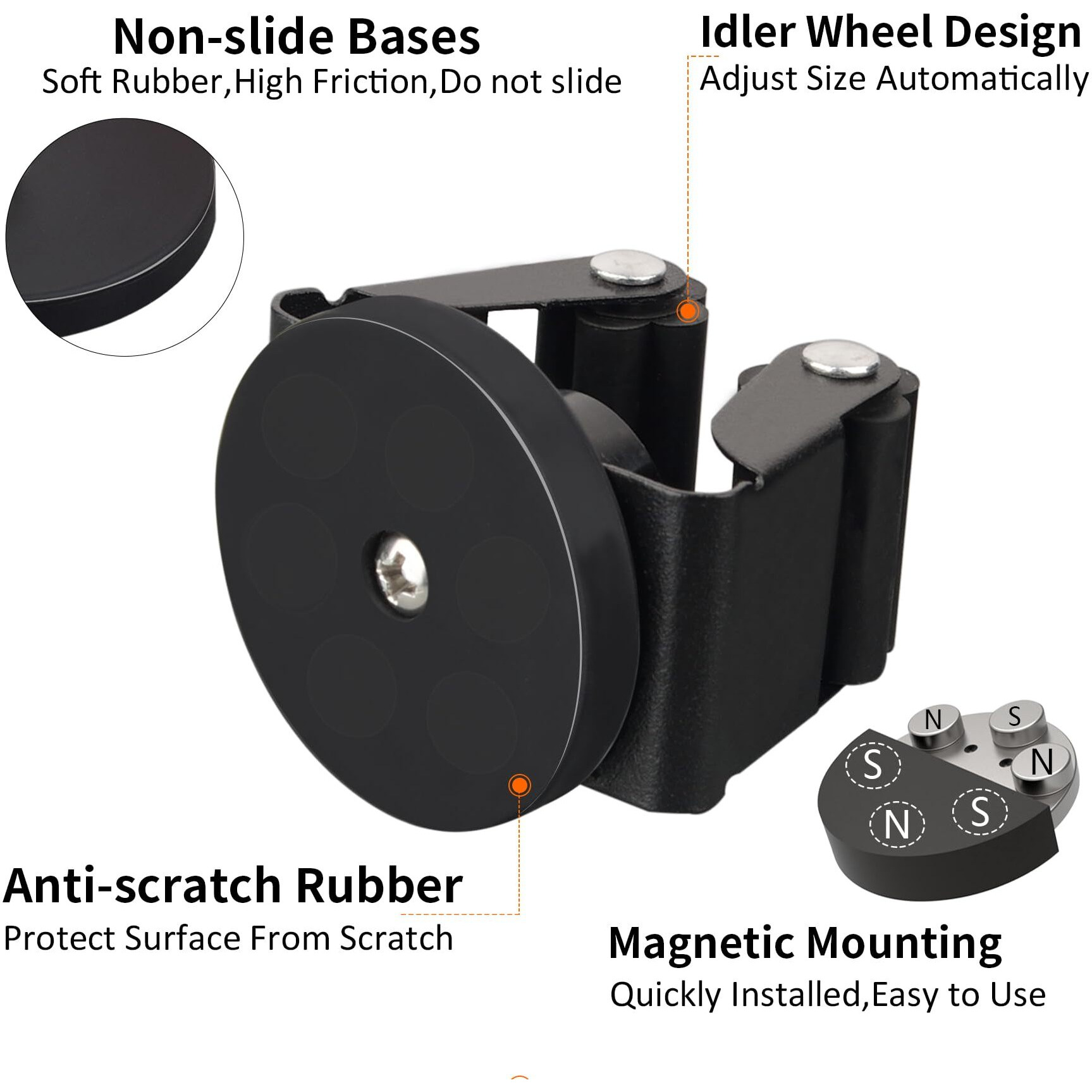 Mutuactor Magnetic Mop Broom Holder 4Pcs Heavy Duty Magnetic Broom Holder For Cleaning Tools Storage F1.69  Stability Magnet Broom Mop Holder Wall Mount For Garage Kitchen Laundry Work Shop Organizer