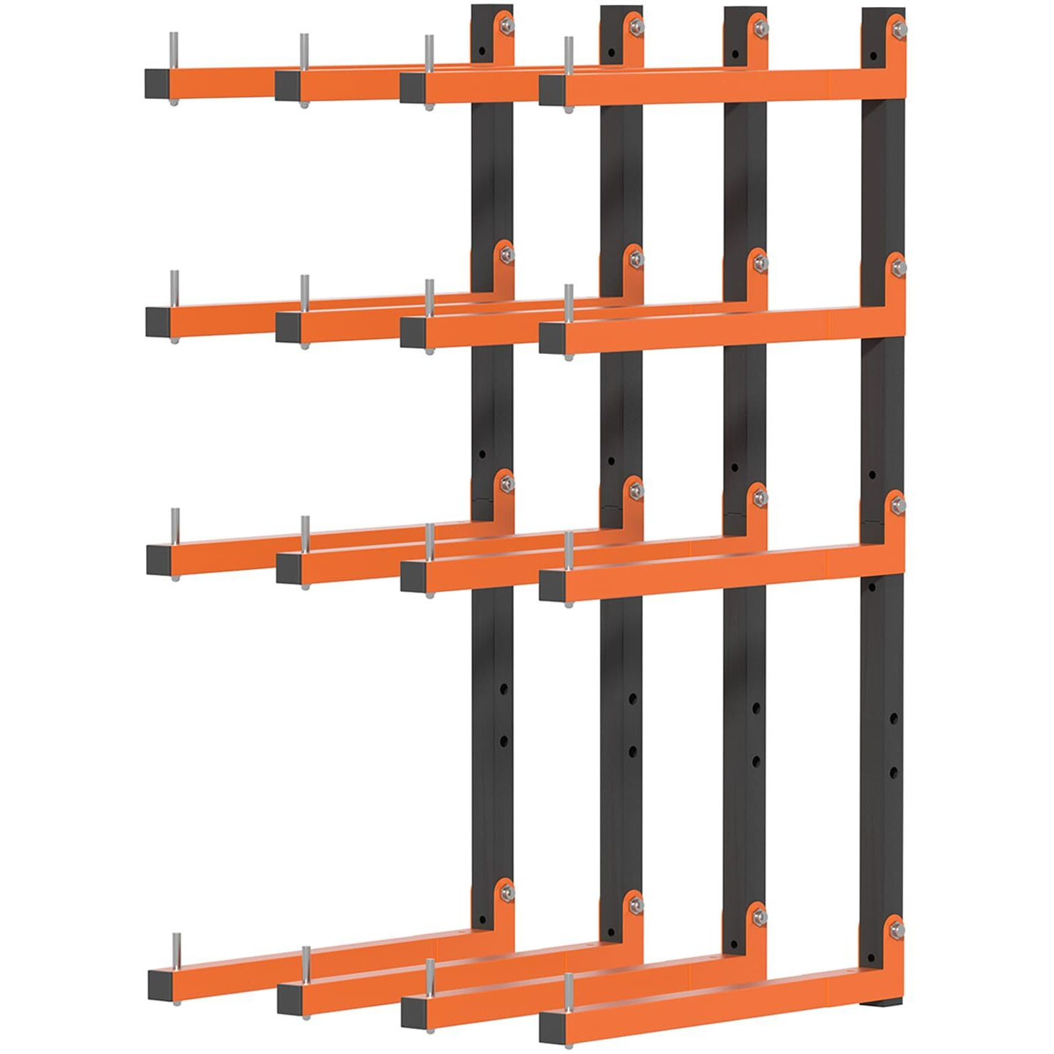 Olgsibb Lumber Storage Rack  [2024 Upgrade] Folding Lumber Rack Wall Mount  Heavy Duty Metal 8 Level-32 Inch Wood Storage Rack For Garage Storage Organization