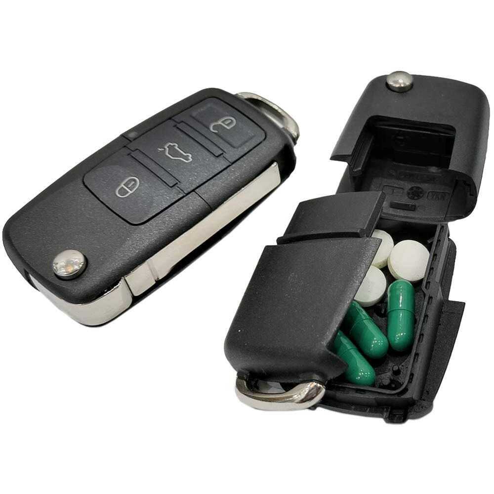 Fake Car Key Safe (2 Pack) - Ultra Realistic Keys Diversion Safe - Hidden Secret Compartment Decoy Car Key Fob - Hide And Store Money Waterproof Storage Cash Holder Container Lock