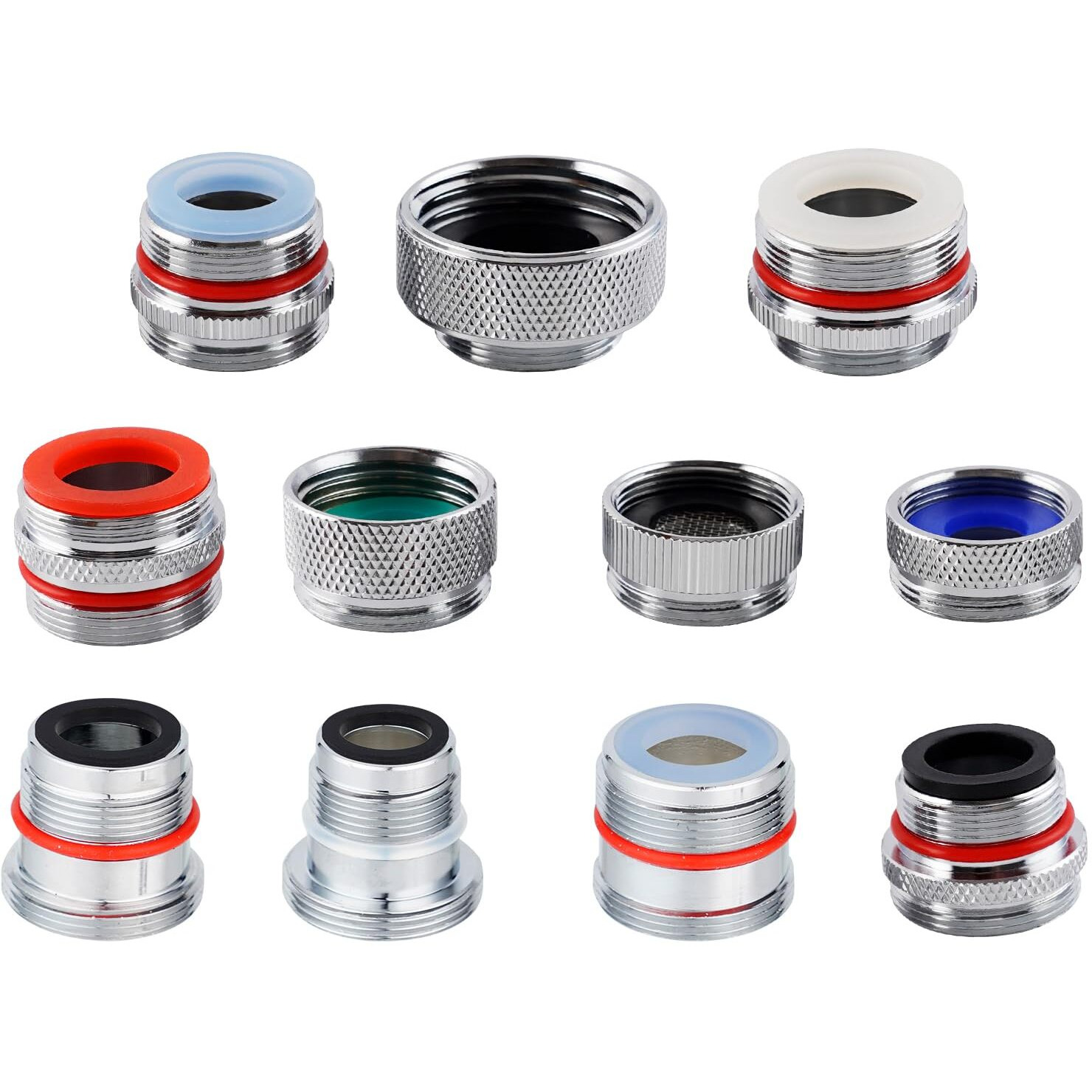 11Pcs Faucet Adapter Kit  Brass Faucet Aerator Adapter Set Male Female Sink Faucet Adapter Converter To Garden Hose  Standard Hose In Rv  Apply On Both Removable And Cache Aerator