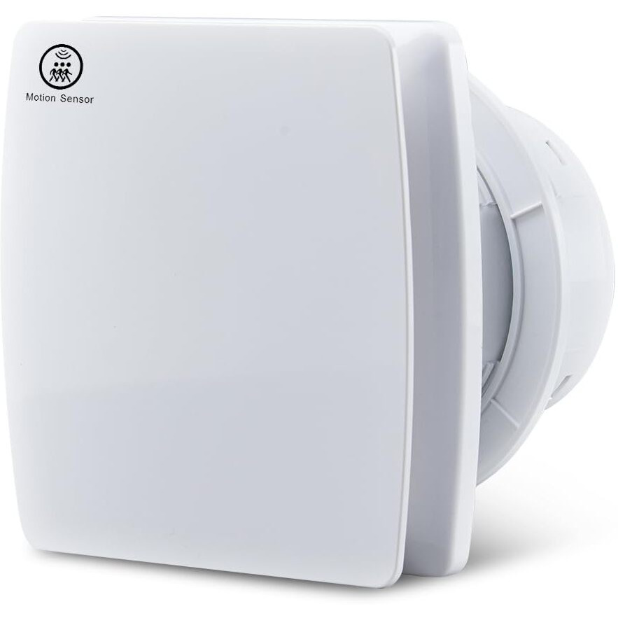 Hehou Bathroom Exhaust Automatic Fan For Wall And Window Quiet 4 In Bathroom Motion Sensor And Delay Time Exhaust Fan With O Ring White 80 Cfm Vent Fan